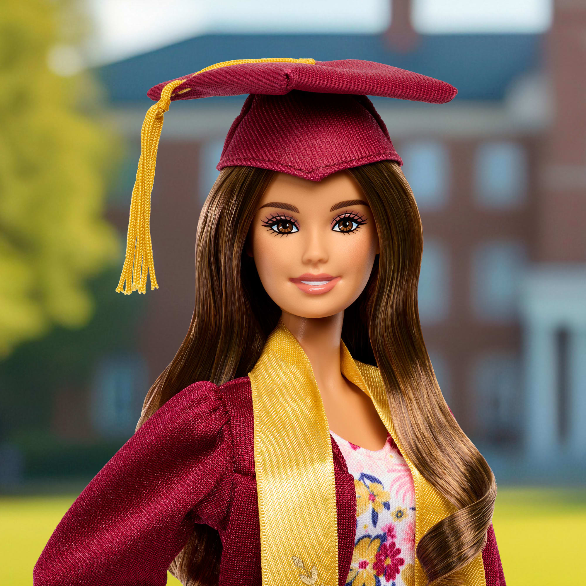 Barbie Signature Graduation Wishes Fashion Doll With Burgundy Robe & Tassel Cap, Collectible Gift