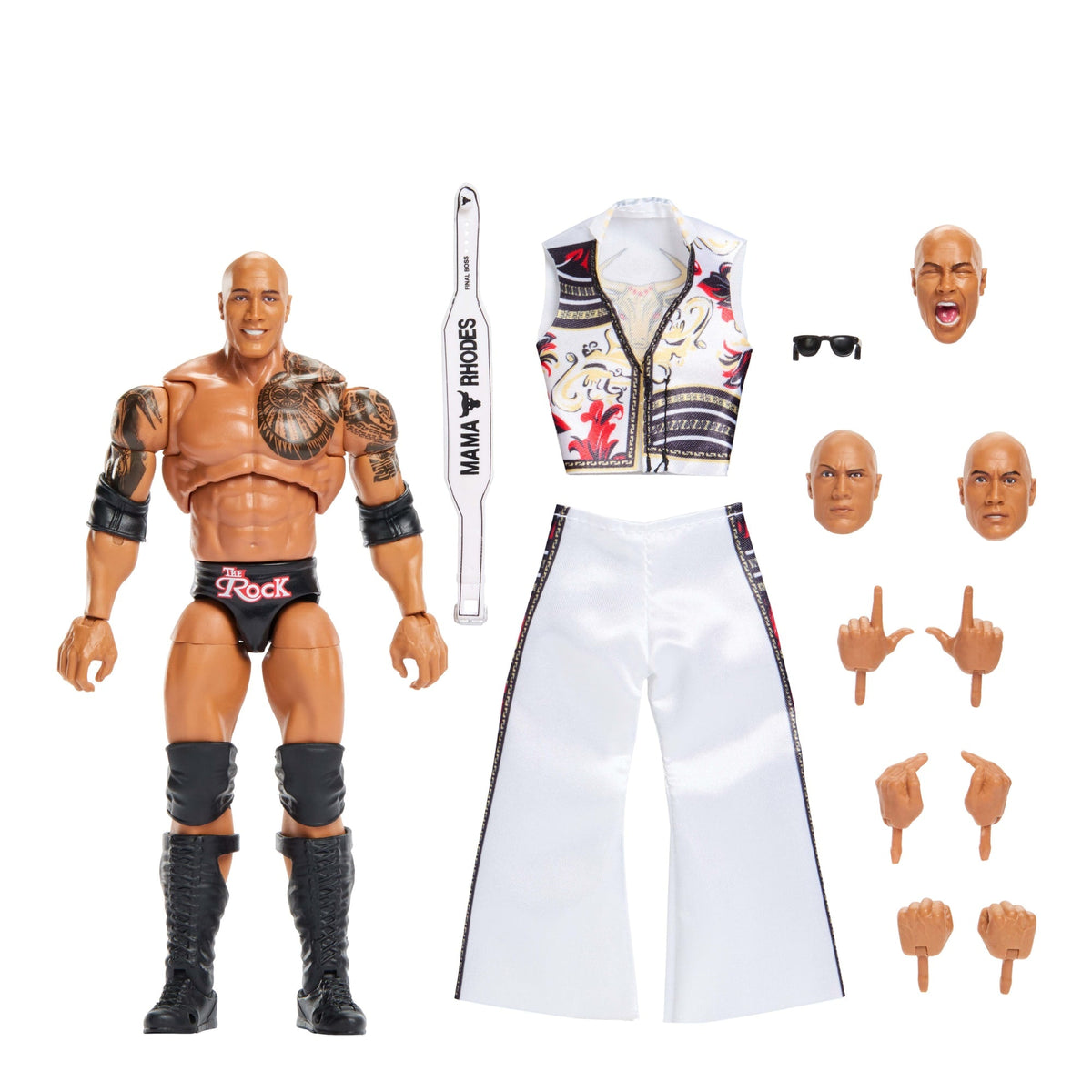 WWE Ultimate Edition The Rock Final Boss Action Figure & Accessories Set, 6-Inch Collectible
