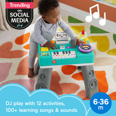 Fisher-Price Laugh & Learn Mix & Learn DJ Table, Musical Learning Toy For Baby & Toddler