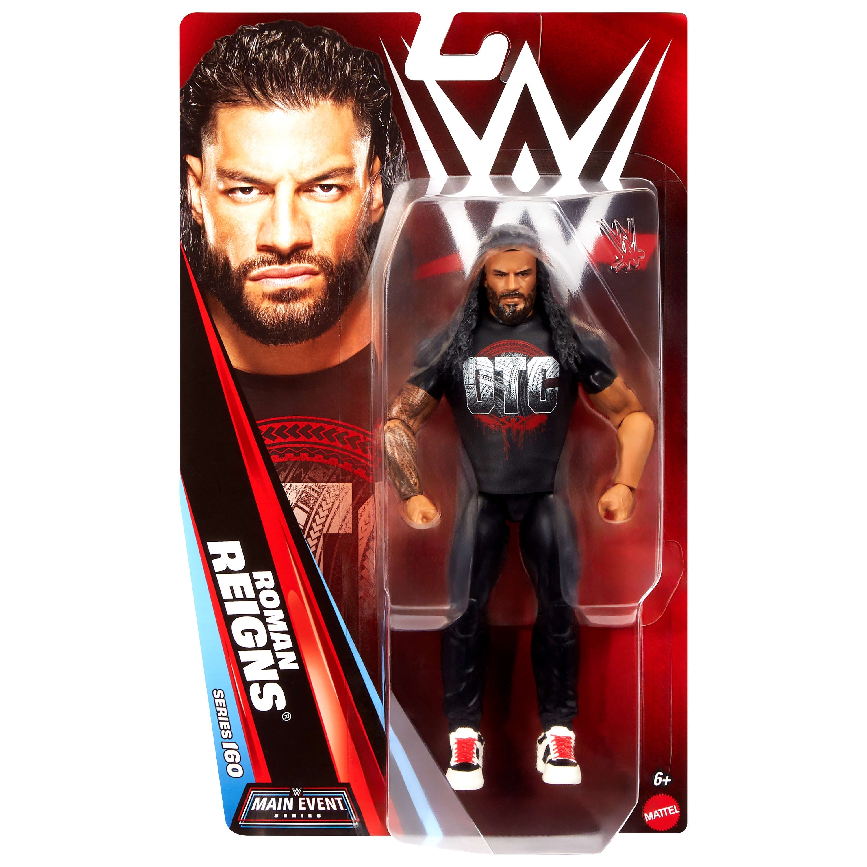 WWE Roman Reigns Action Figure, Main EVent Series #160, 6-inch Collectible With Articulation