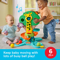 Fisher-Price Sit-To-Stand Jungle Tree, Baby To Toddler Musical Ball Drop Play Center, 6 Balls
