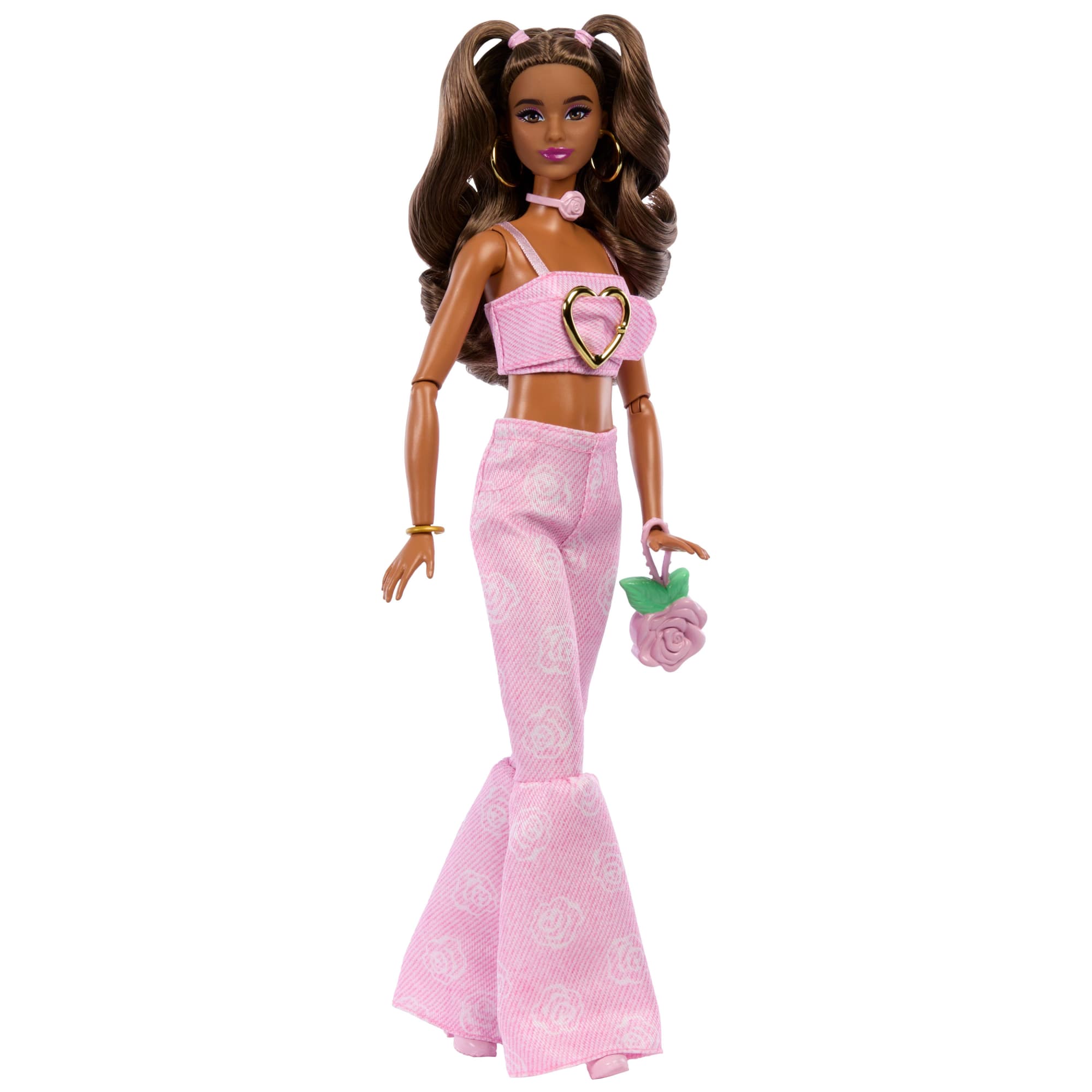 Barbie Fashionista Muñeca Deluxe Style Muñeca con Vestido Rosa con Estrellas