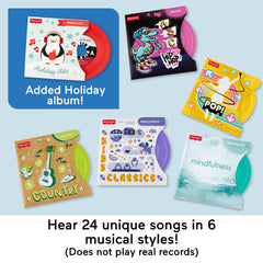 Fisher-Price Deluxe Rockin’ Record Player Musical Toy Turntable With 6 Records For Kids Ages 3+