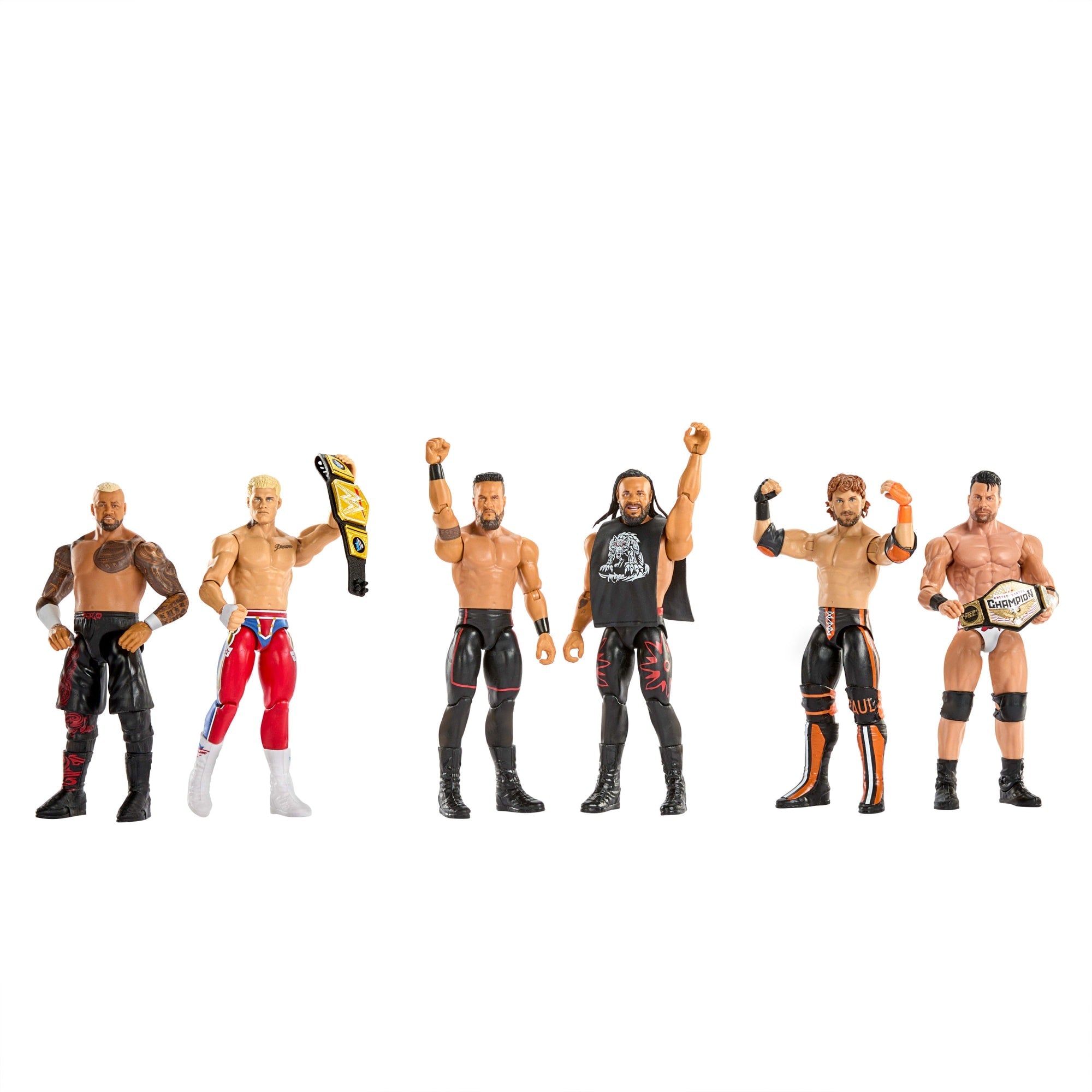 WWE Main Event Showdown Cody Rhodes vs Solo Sikoa Action Figures Set, Series #24, 6-Inch Collectibles