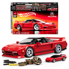 Mattel Brick Shop Hot Wheels ’90 Acura Nsx Building Toy (876 Pieces), For Collectors