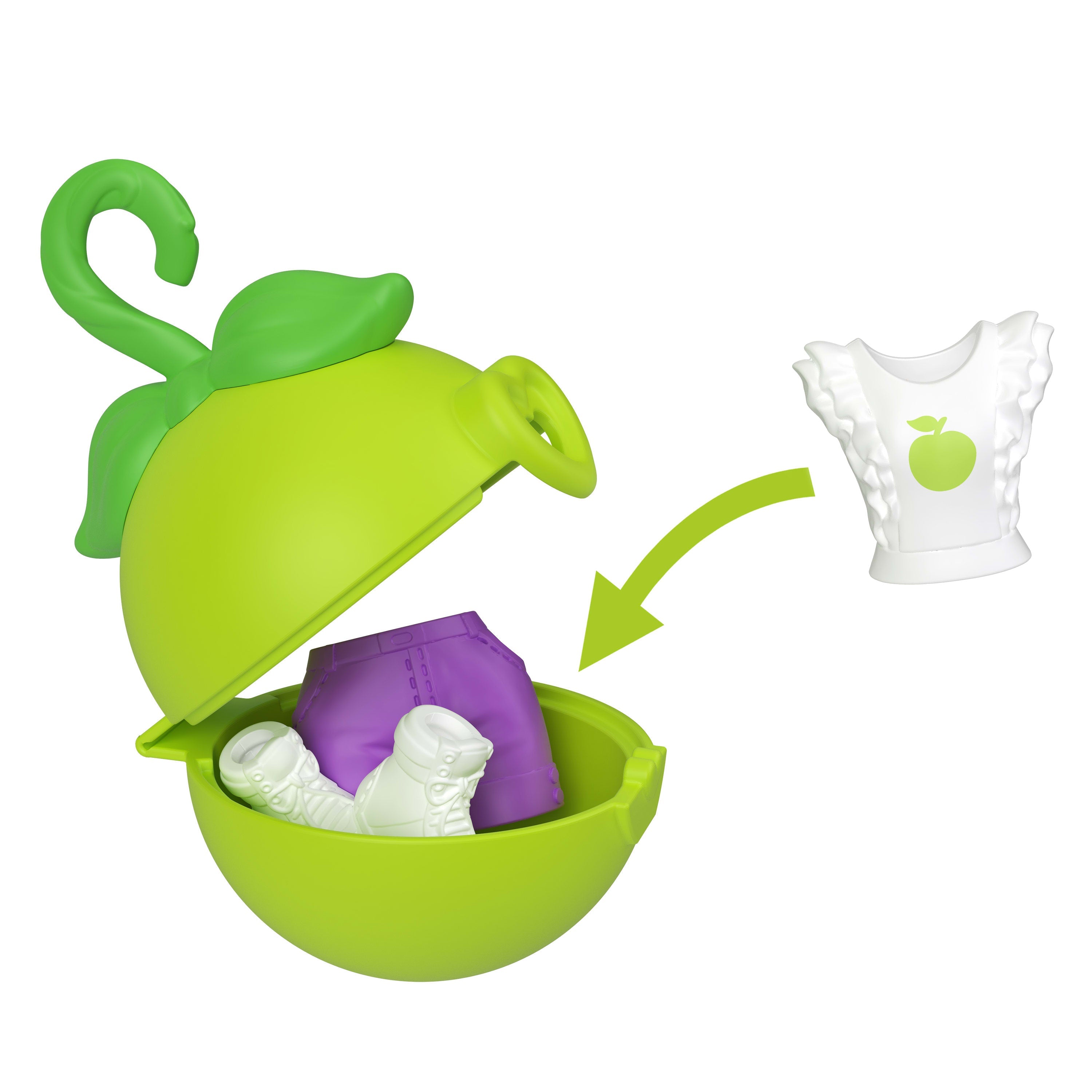 Polly Pocket Dolls & Pets, Keychain Style Kit, Fruit Fashions And Charm Accessories