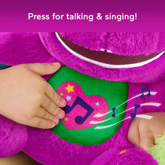 Fisher-Price Barney's World Sing Along Barney Plush, 10.5-inch Figure, Songs, Sounds & Soft Texture