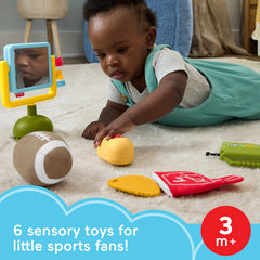 Fisher-Price Mini Me Moments Tiny Tailgater Set, 6-Piece Baby Sensory Activity Toys