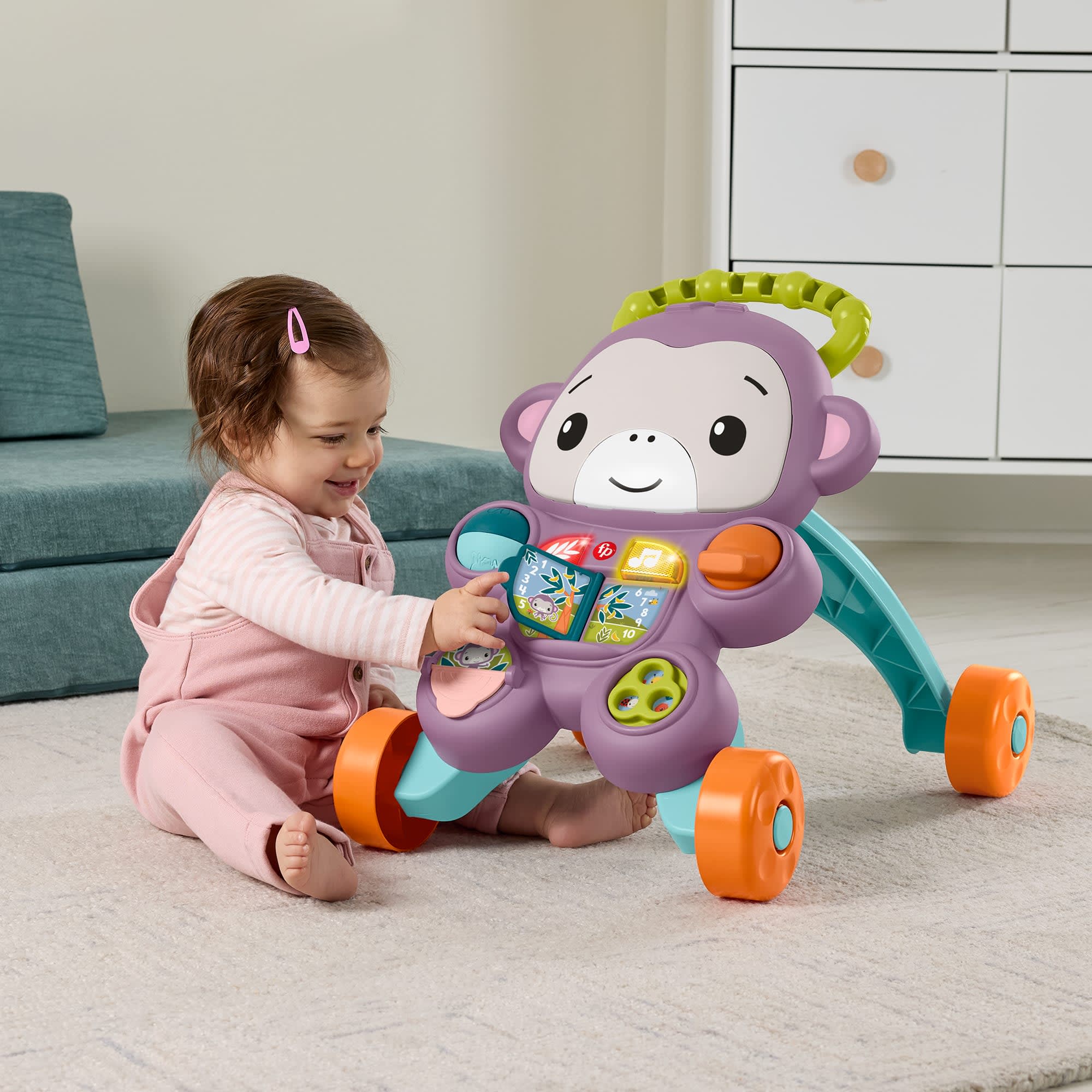 Fisher-Price Andador para Bebês Aprenda Comigo Amigo Macaco