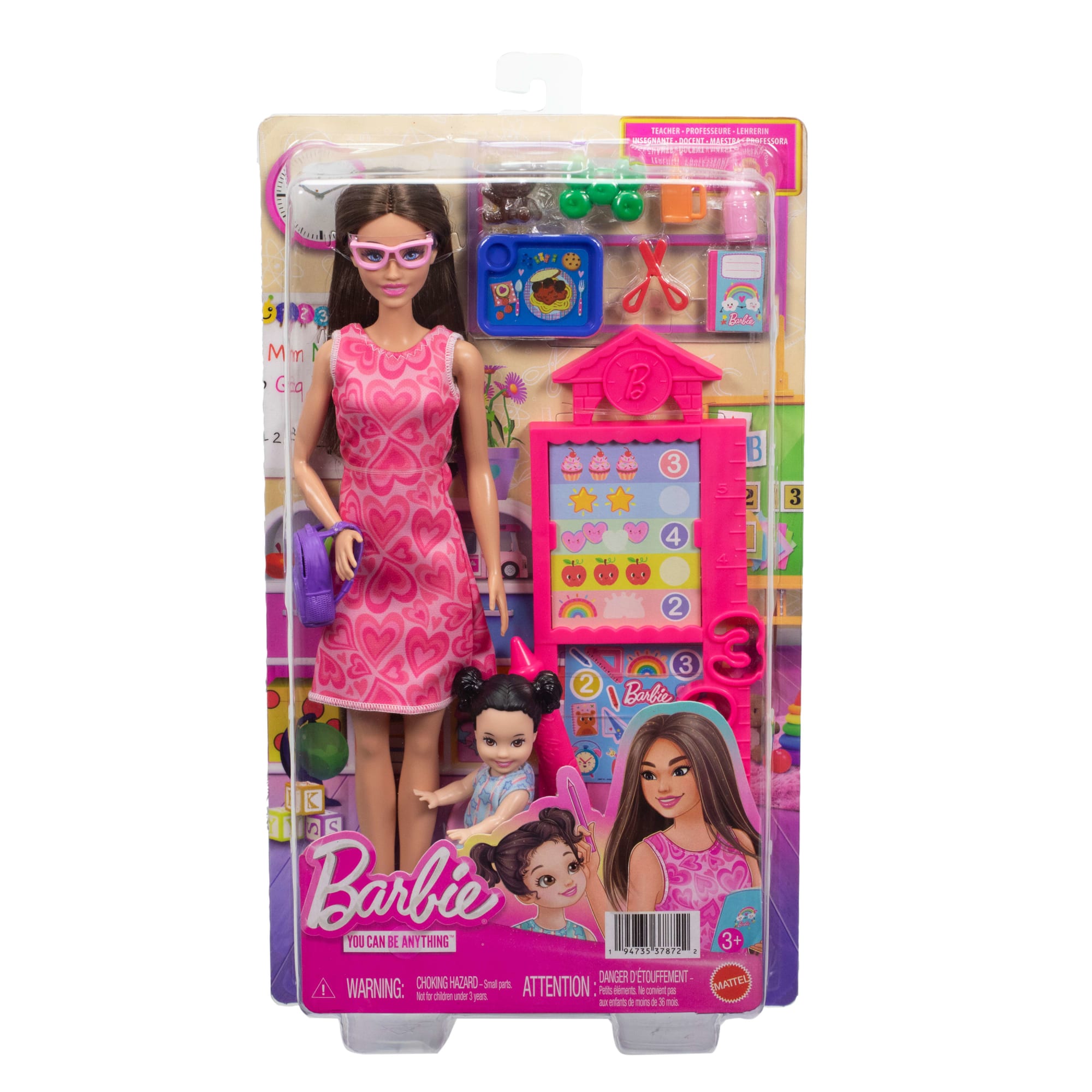 Barbie Métiers-Coffret Barbie Professeure-Poupées et Accessoires