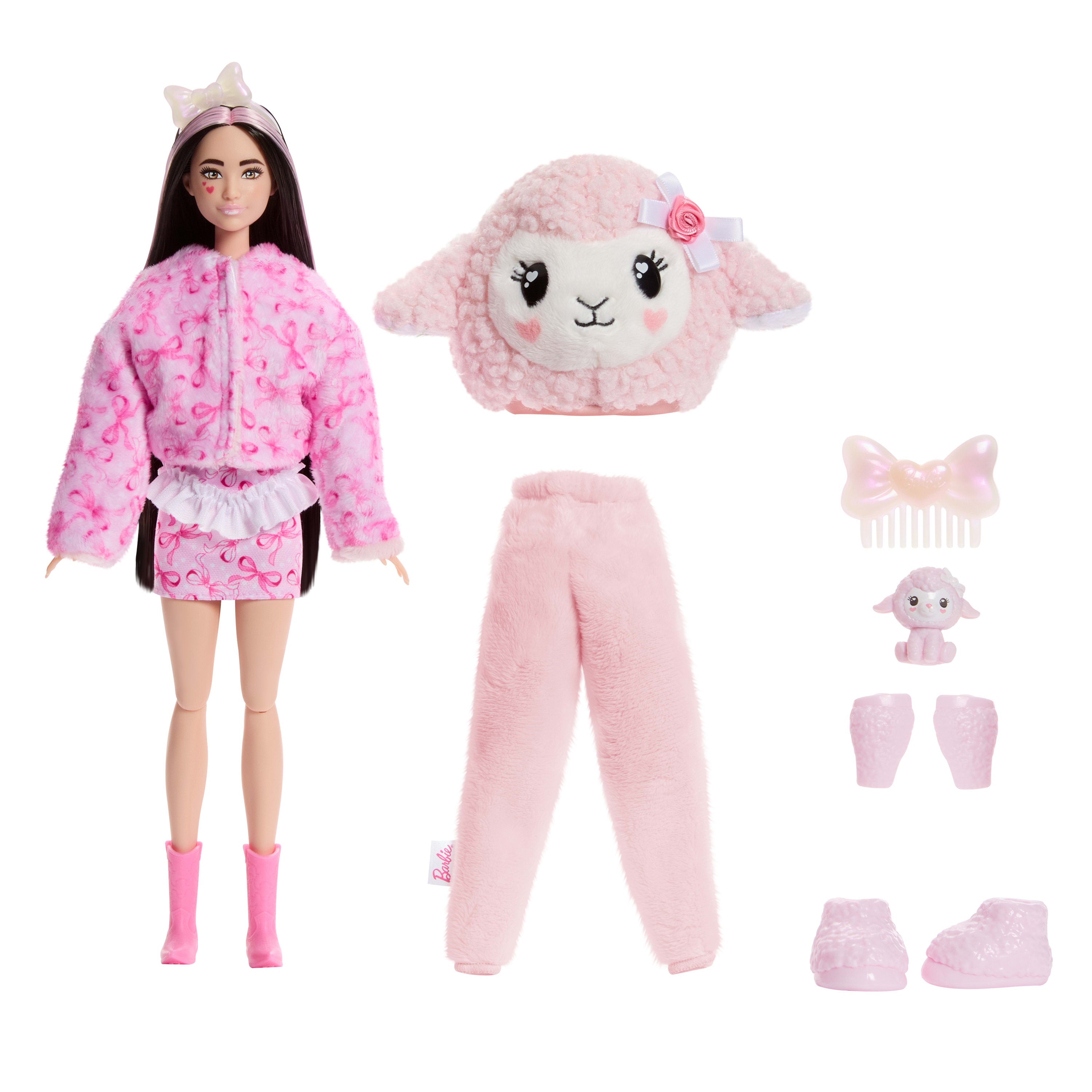 Barbie Cutie Reveal Muñeca lazos dulces rosa