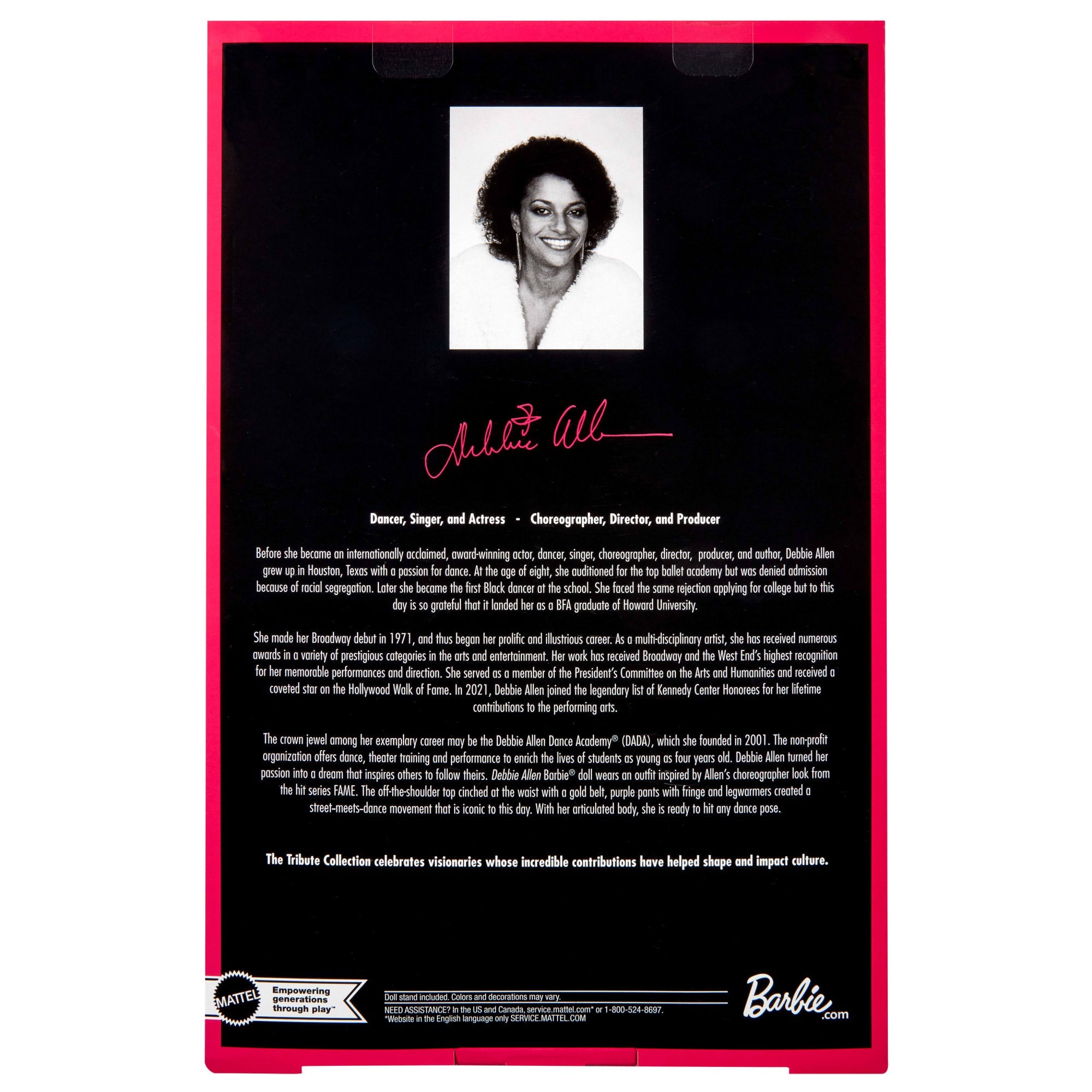 Barbie Signature Tribute Collection Debbie Allen Doll in Purple Fringe Pants And Legwarmers