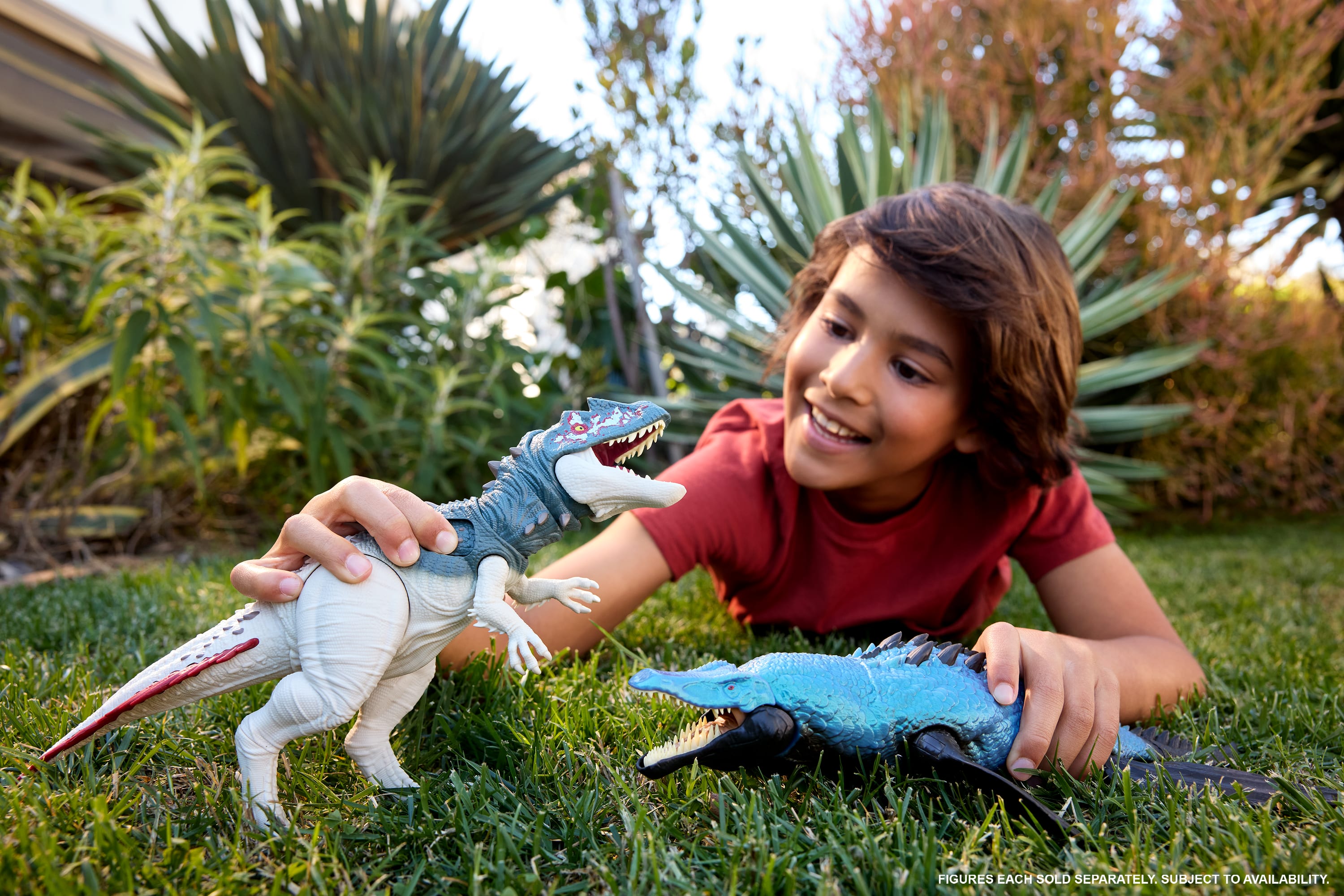 Jurassic World Gigantic Thrashers Torvosaurus Dinosaur Action Figure Toy, 2 Attacks & EVolve Feature