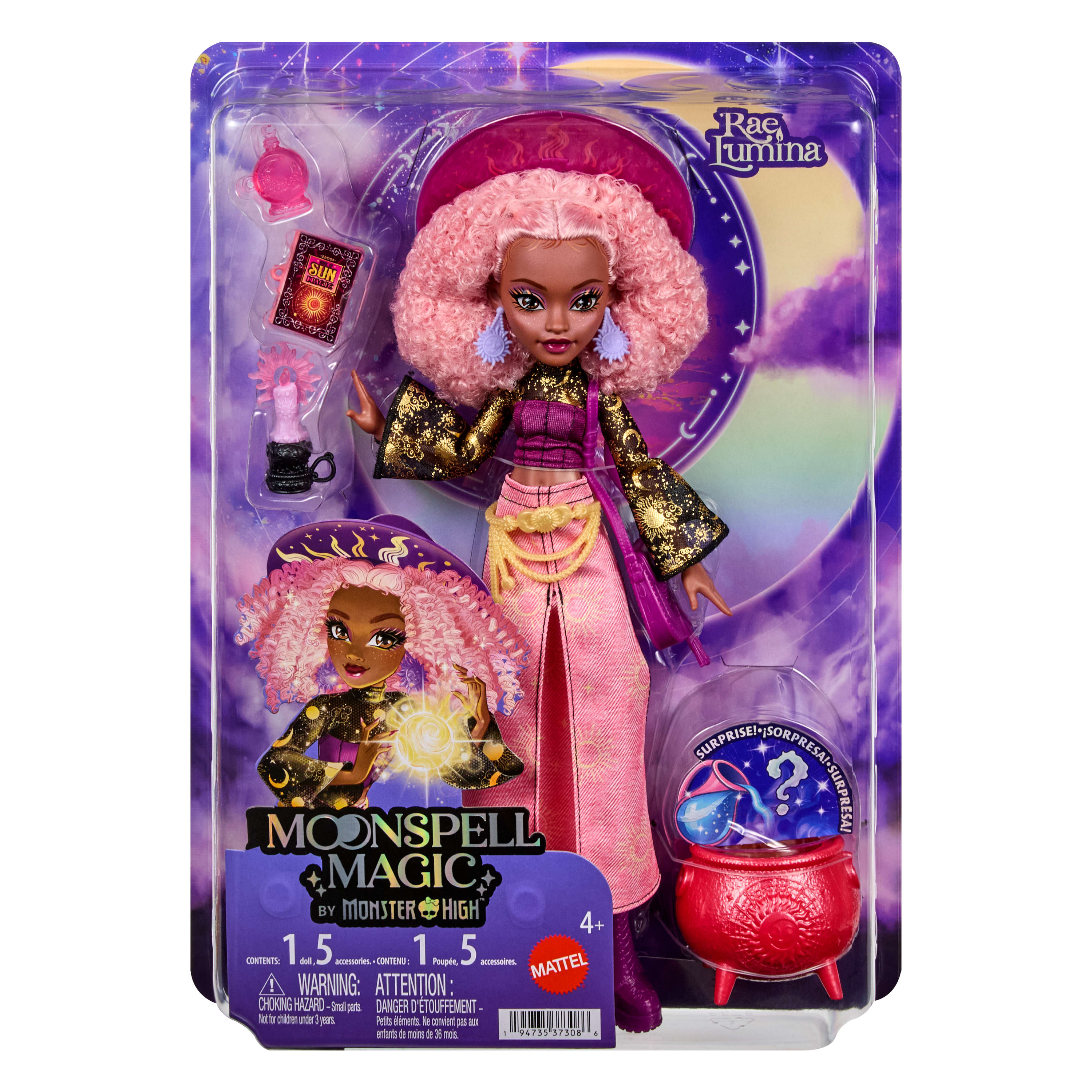 Monster High-Poupée Rae Luminata-Avec Accessoires