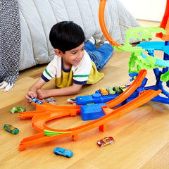 Hot Wheels Stunt Tracks Pista de Juguete Multi-Choque Aéreo