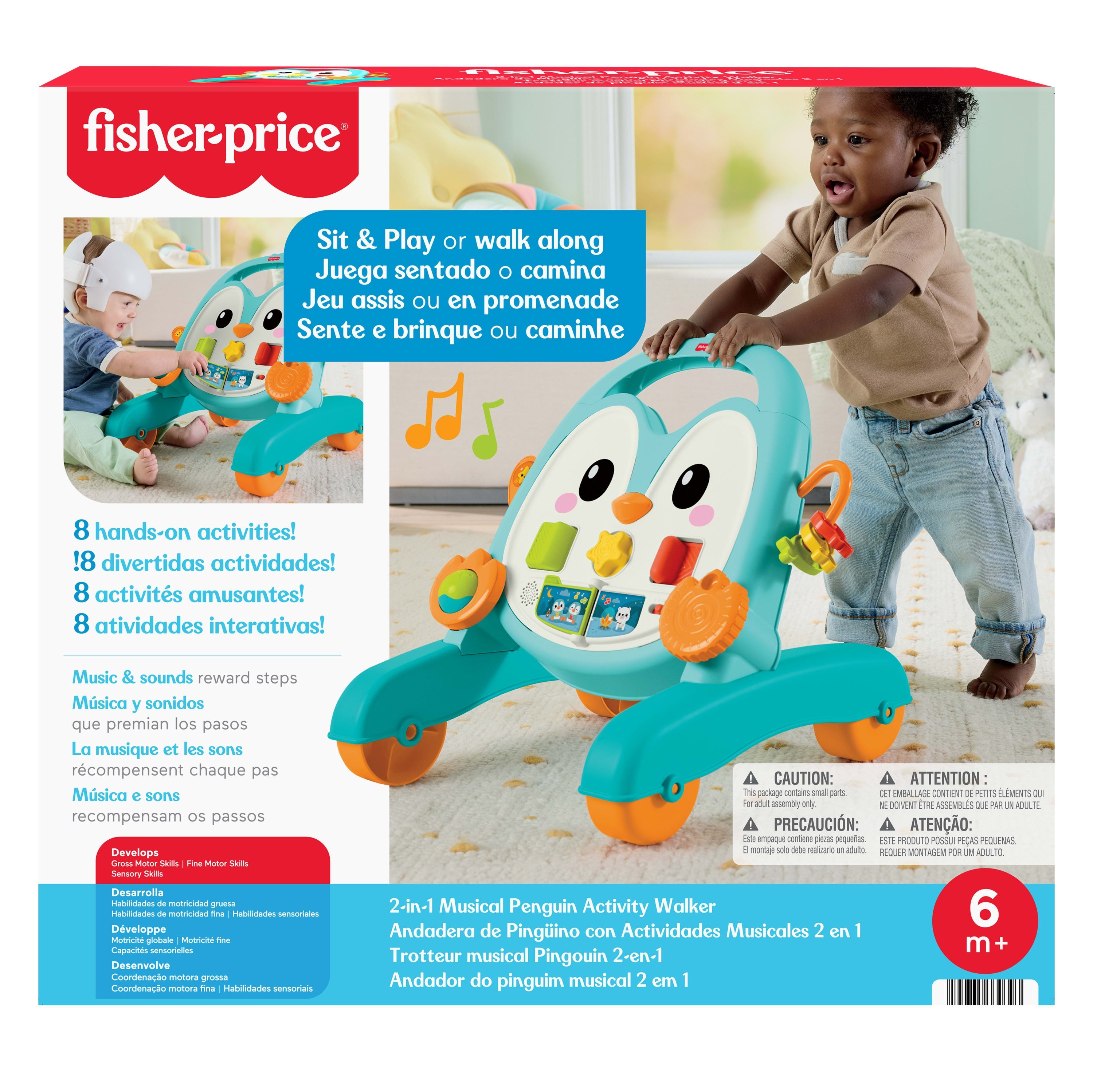 Fisher‑Price Mon Trotteur Musical Pingouin 2 en 1