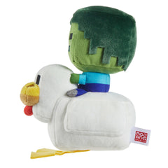 Minecraft Plush Zombie Chicken Jockey Toy, 8-inch Soft Doll inspired By The Video Game Character