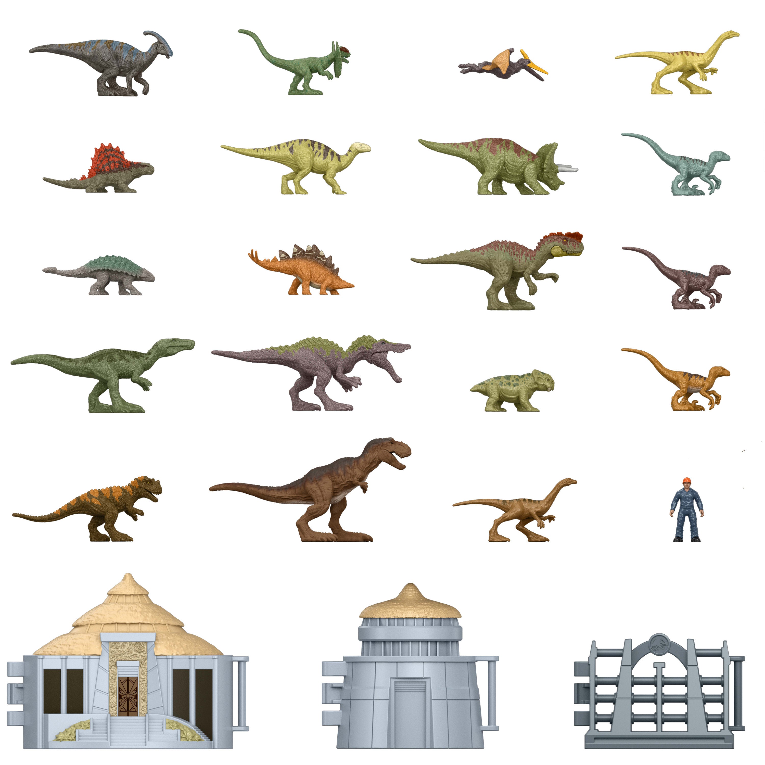 Jurassic World Island Visitor Advent Calendar, 24 Days Toy Surprises, 19 Dinosaur Minis