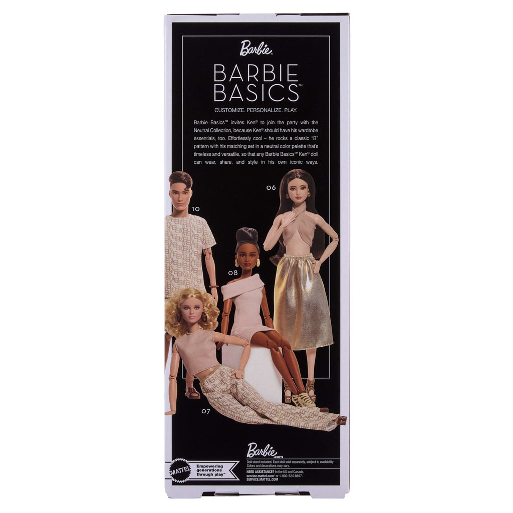 Barbie Basics Collectible Ken Doll, Model 10 With Brunette Hair In Shirt & Shorts With Matching Print