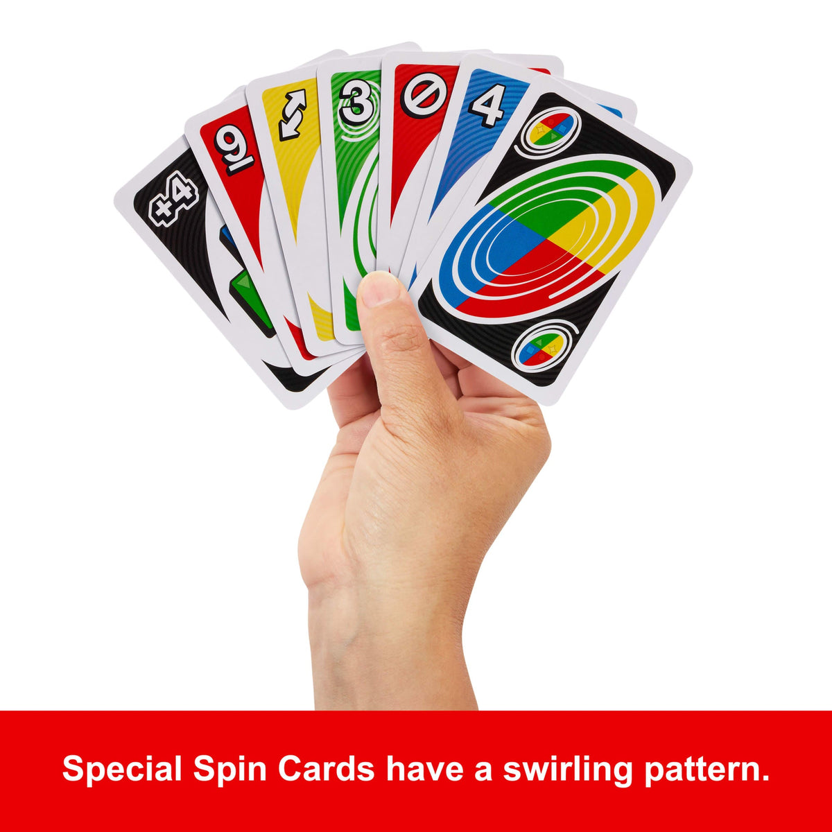 UNO Spin Card Game For Kid, Adult & Family Nights, Classic Play With Spinner