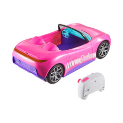 Hot Wheels RC Barbie Convertible & 2 Barbie Dolls, Battery-Powered Remote-Control Toy Car