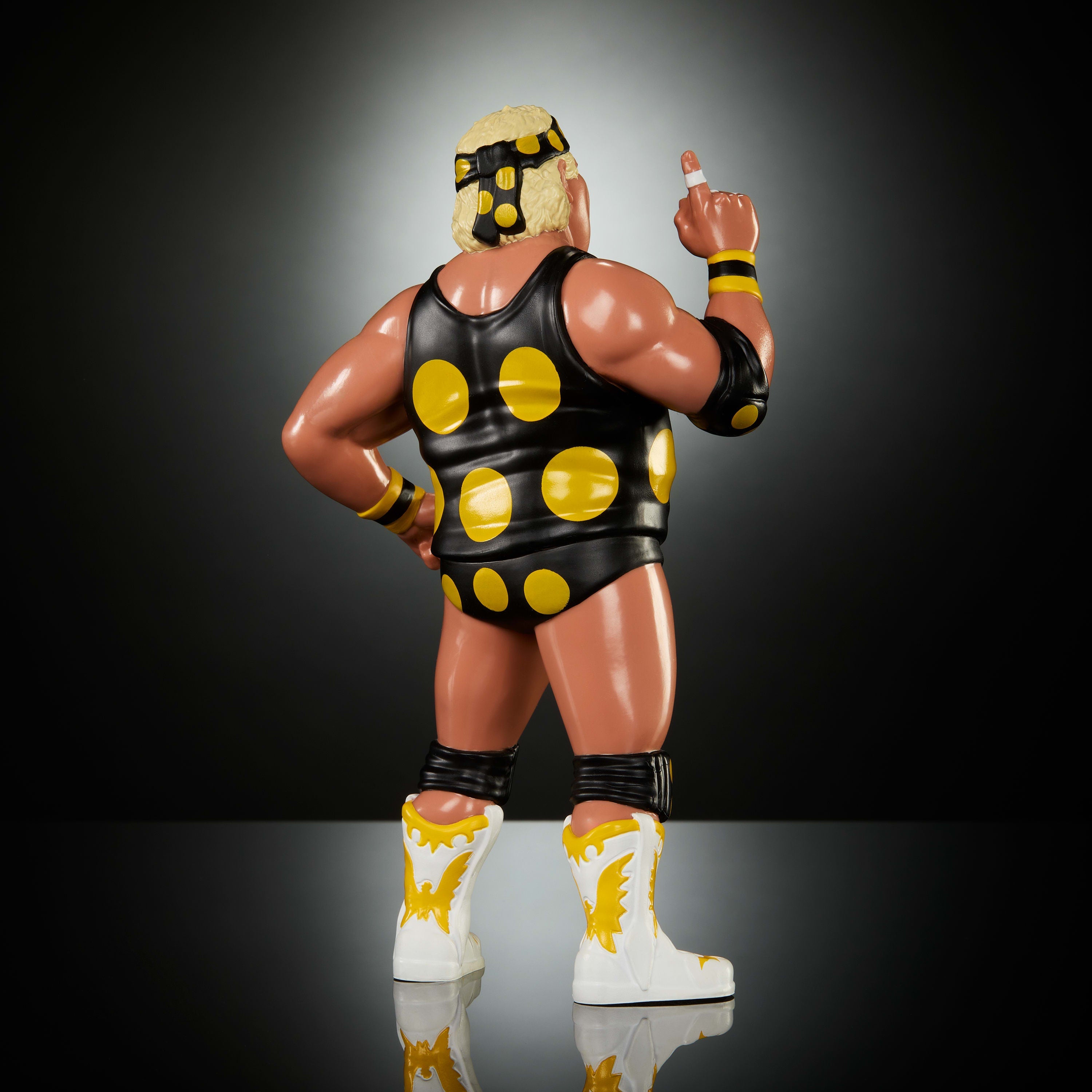 WWE Ljn Superstars Dusty Rhodes Action Figure, 1980s Retro 8-inch Collectible Toy