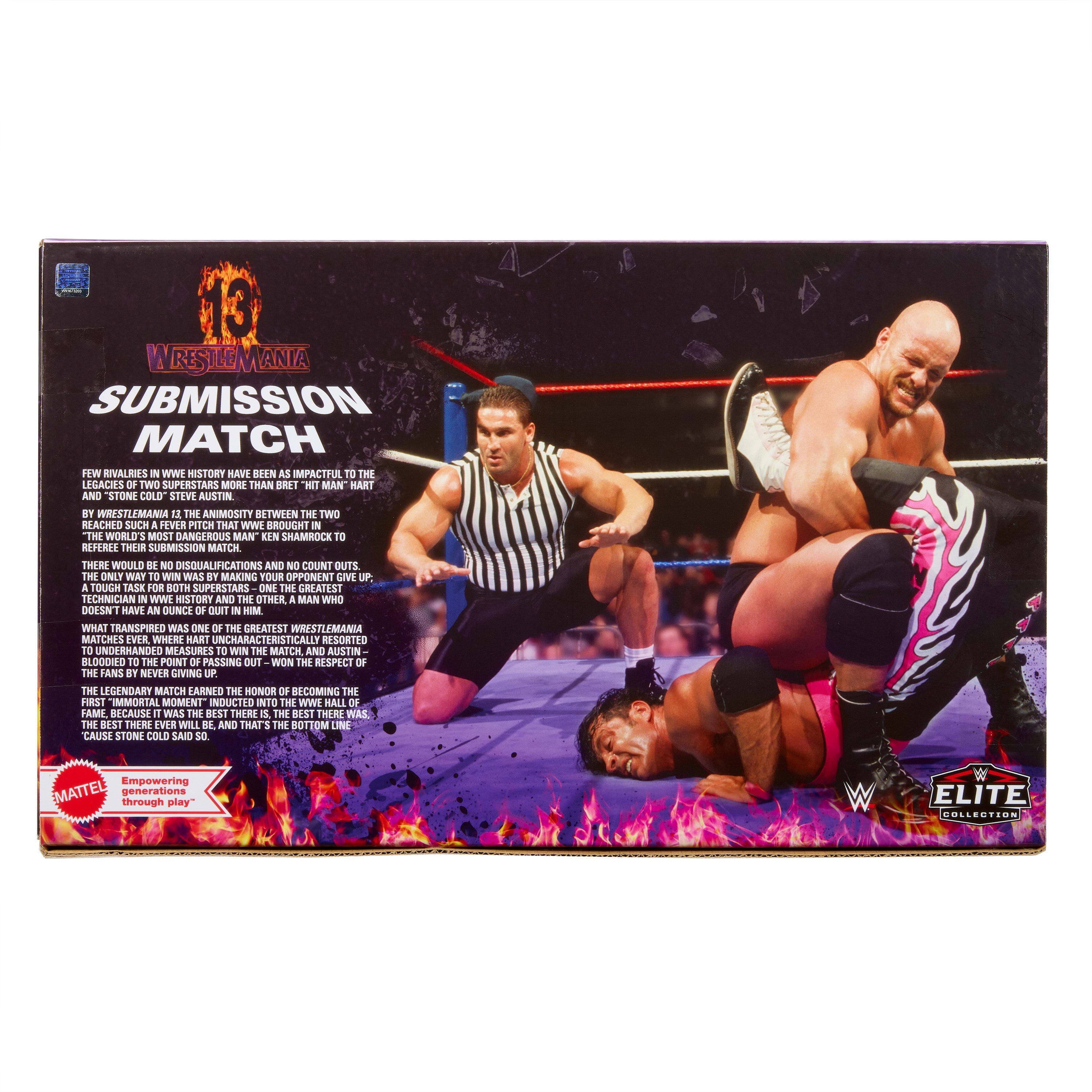 WWE Elite Legacy Submission Match 3 Action Figures & Accessories Set, 6-Inch Collectible