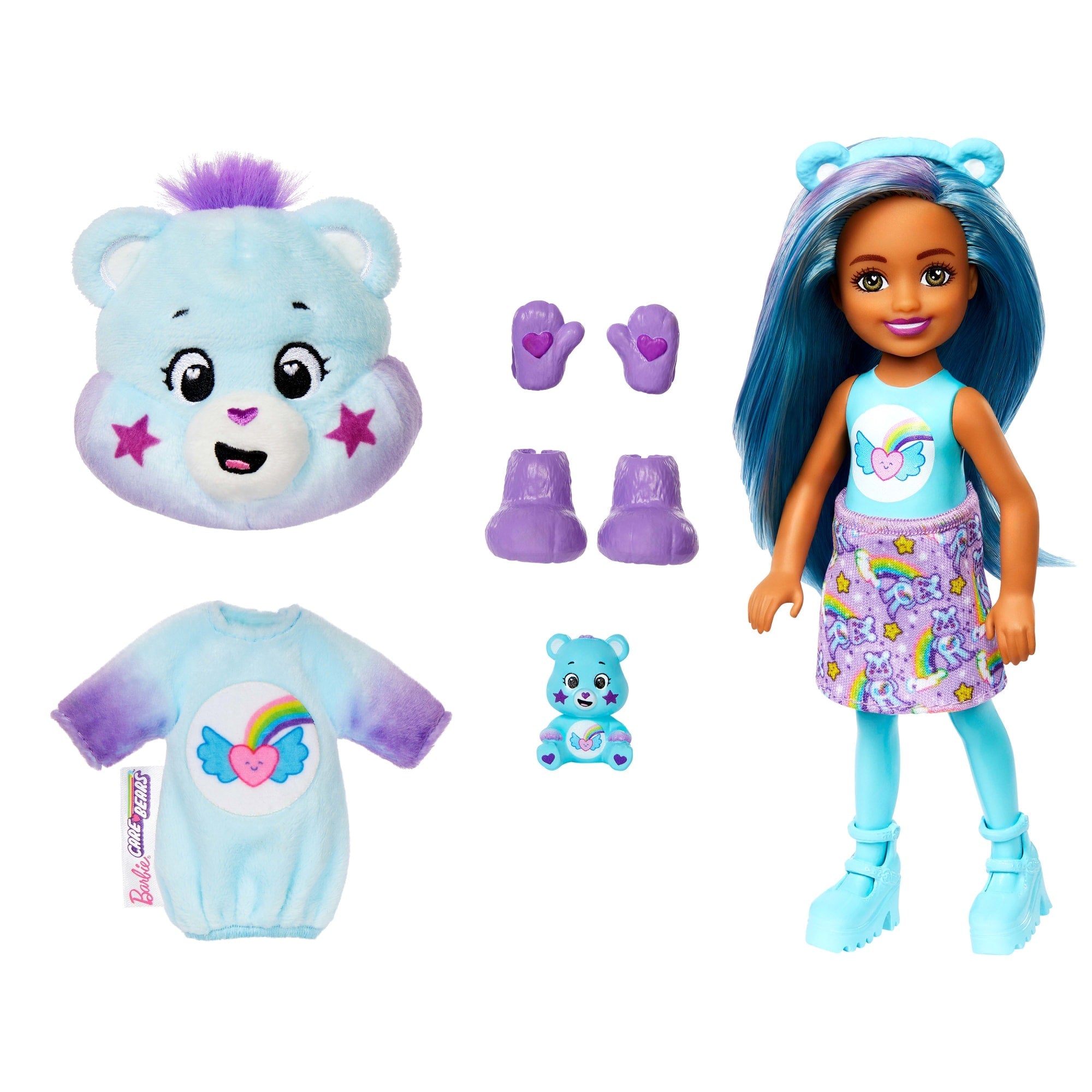 Barbie Cutie Reveal Care Bears Chelsea Small Dolls & Accessories, Series 2