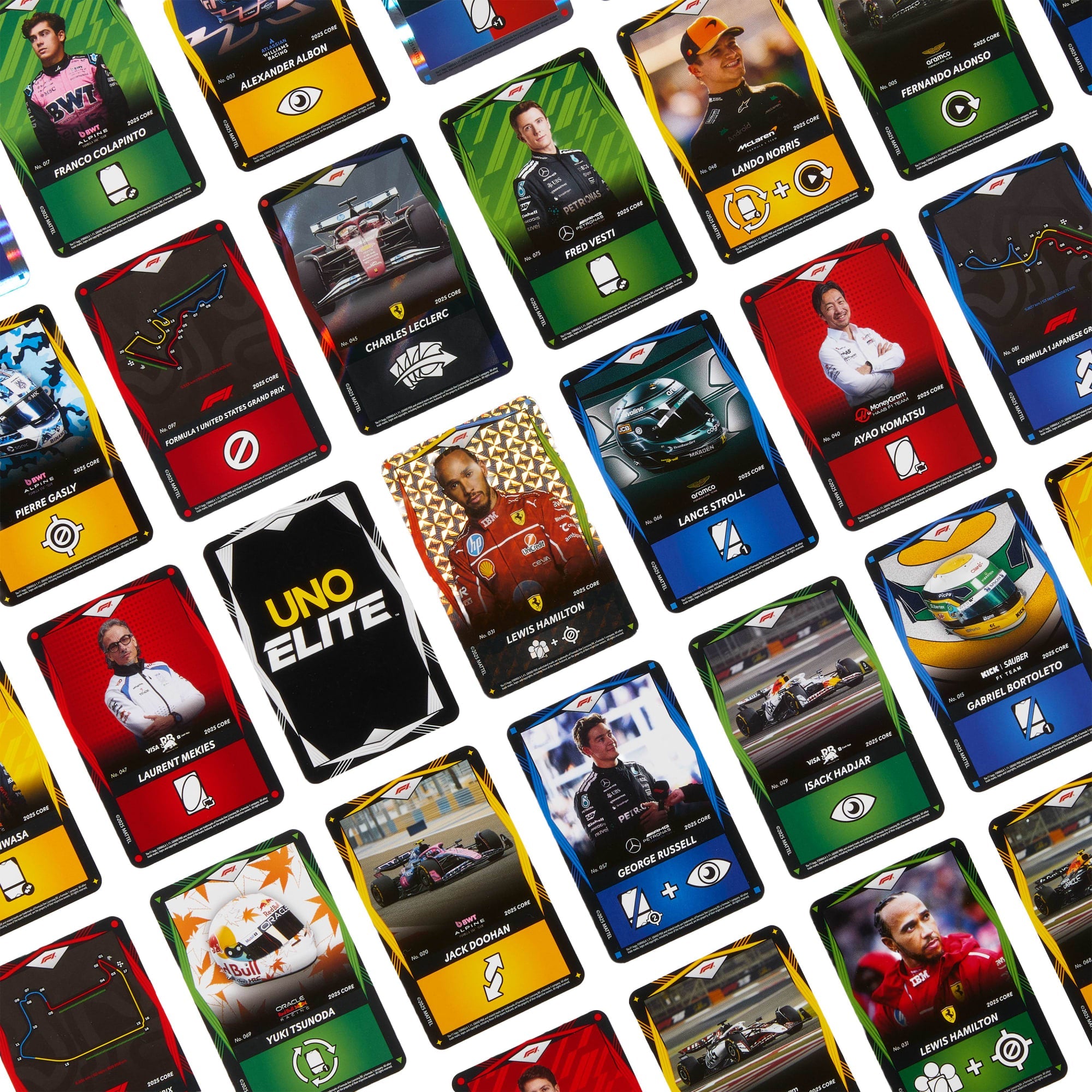 Mattel Games-Uno Élite Formule 1 Édition Standard 2025-Avec 4 Boosters