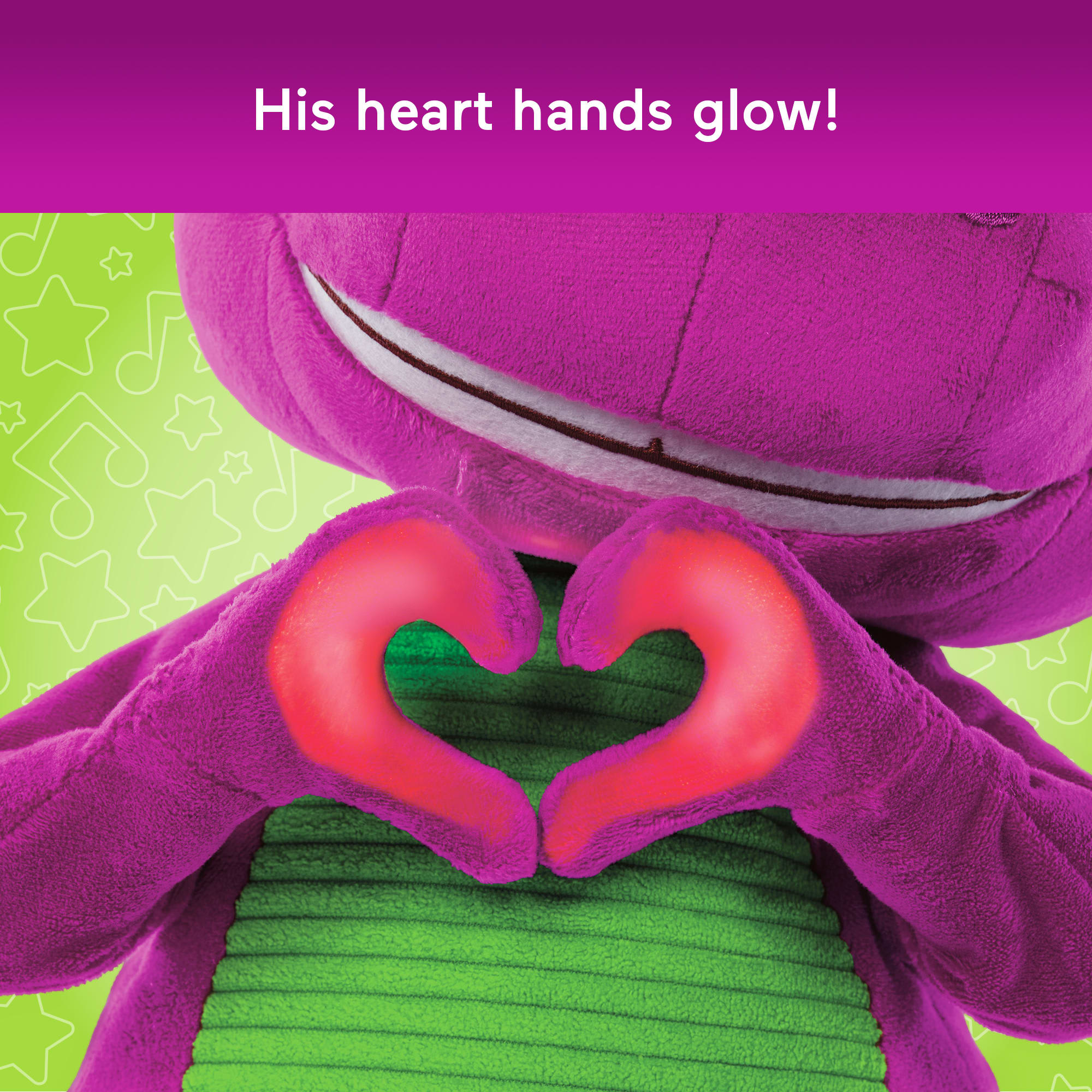 Fisher-Price Barney's World Dance Moves Music Barney Plush, 13-Inch Figure, Songs, Sounds, Lights & Soft Texture
