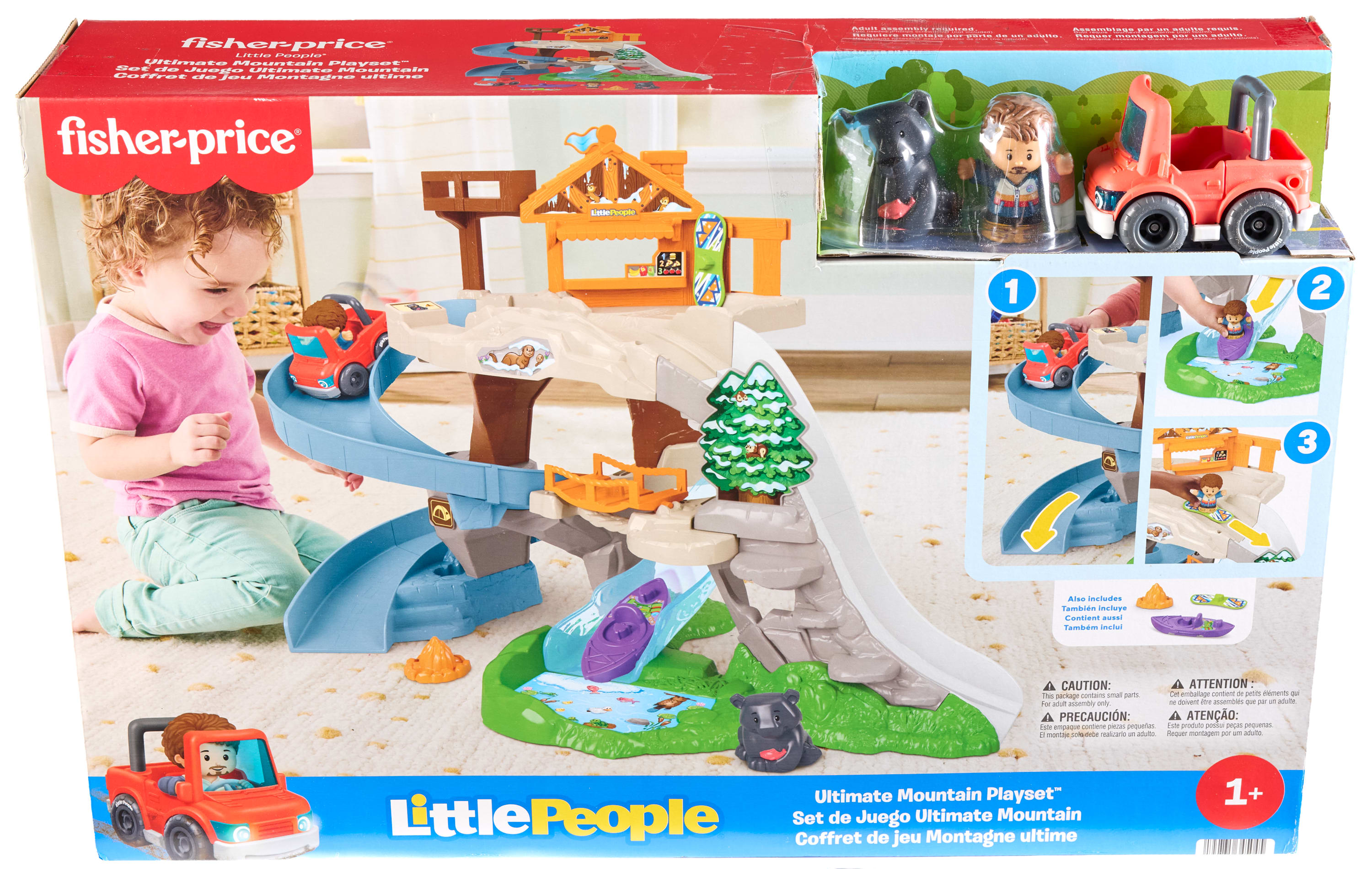 Fisher-Price Little People Ultimate Mountain Playset, Vehicle, Figures & Pieces For Toddler Play