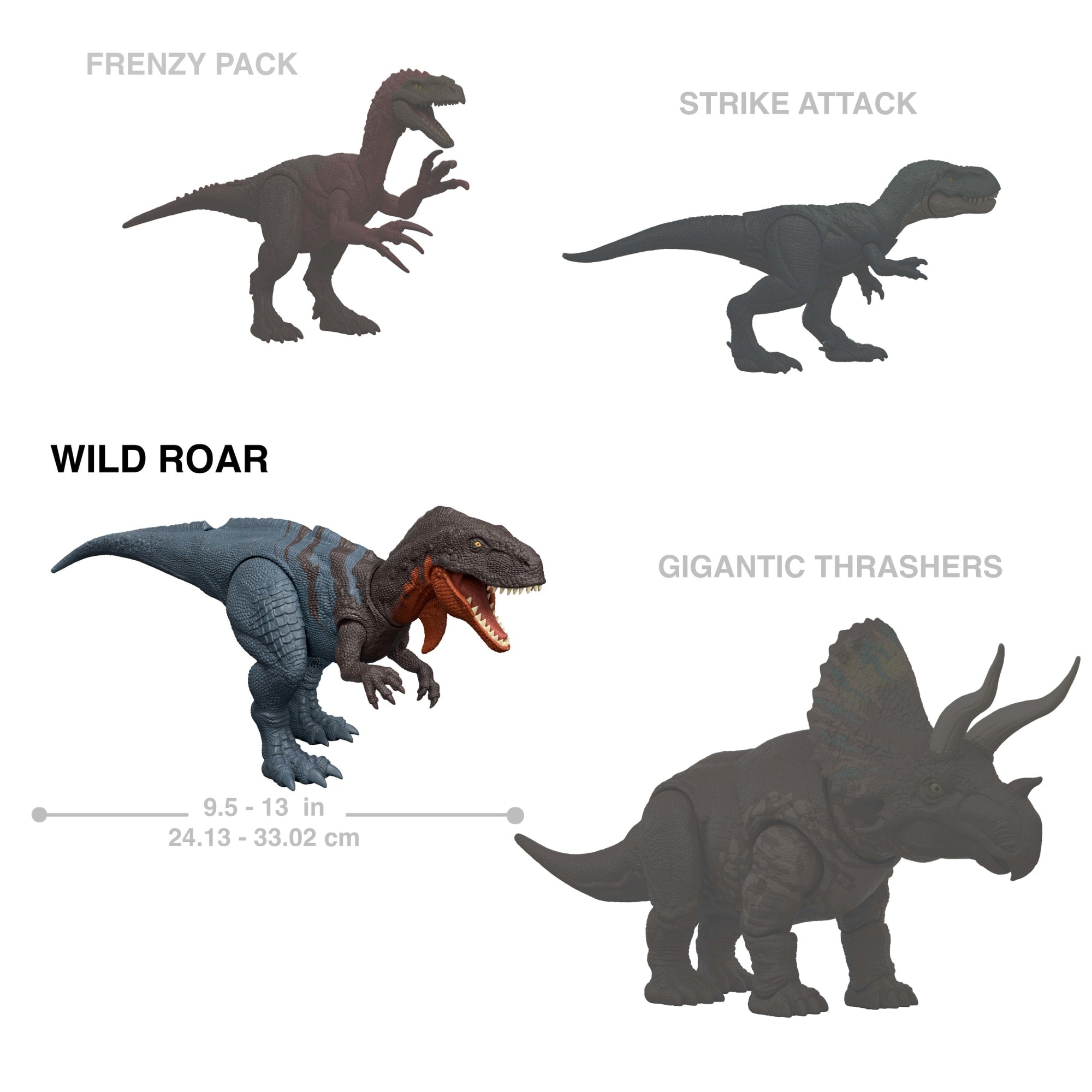 Jurassic World Wild Roar Ceratosaurus Dinosaur Action Figure Toy, Attack, Light & Sound, Scan Code