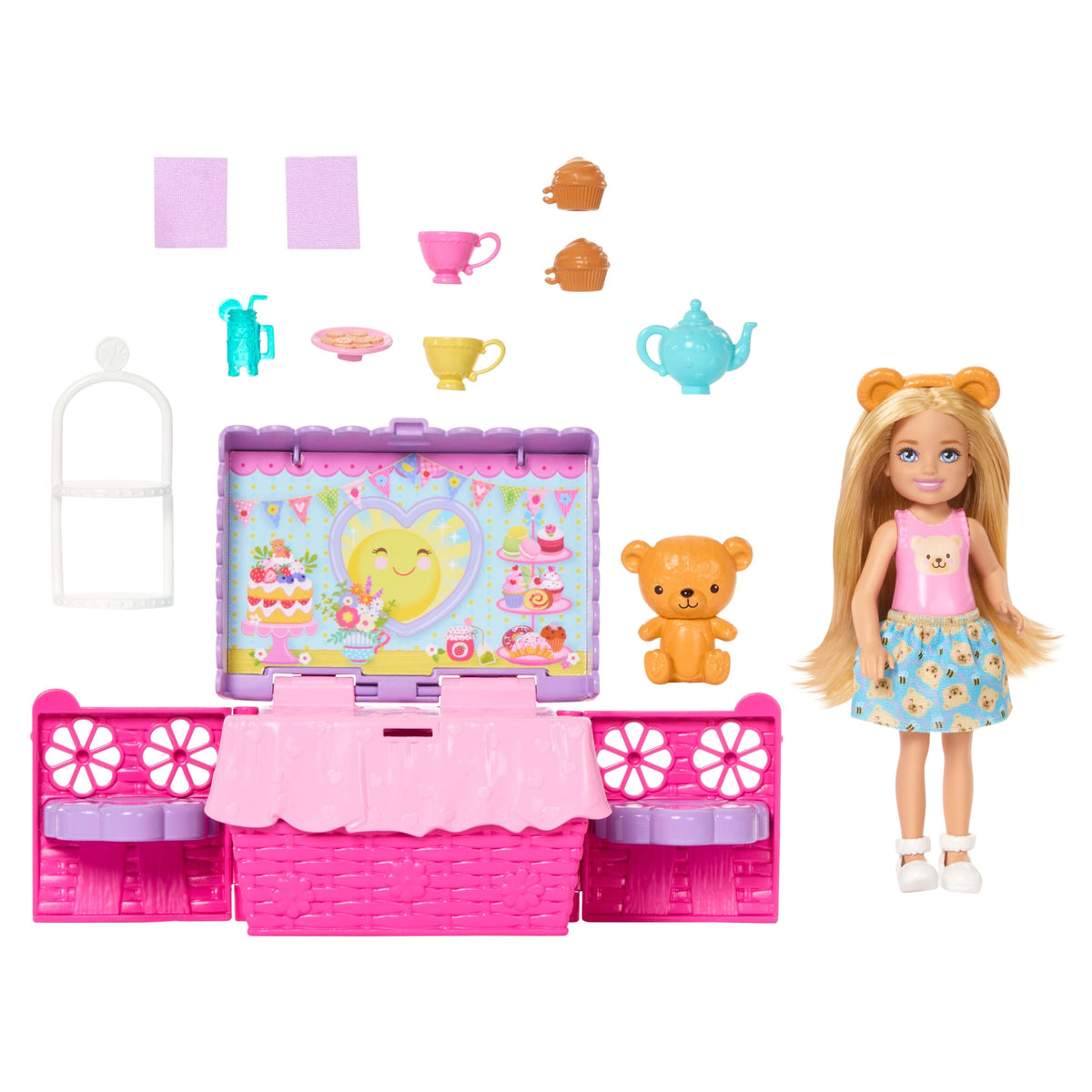 Barbie Famille et Amis-Club Chelsea-Coffret Goûter en Plein Air