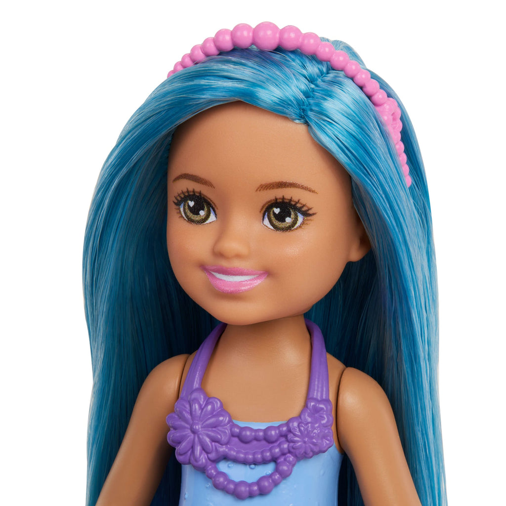 Barbie Chelsea Mermaid Small Doll With Blue Hair & Removable Hair Accessory, 6-Inch Toy