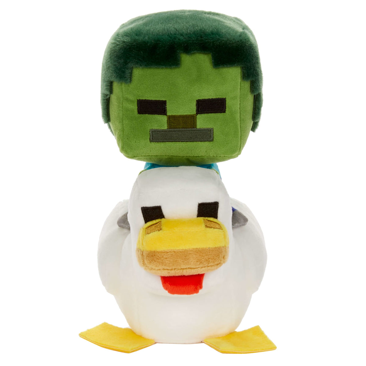 Minecraft Plush Zombie Chicken Jockey Toy, 8-inch Soft Doll inspired By The Video Game Character
