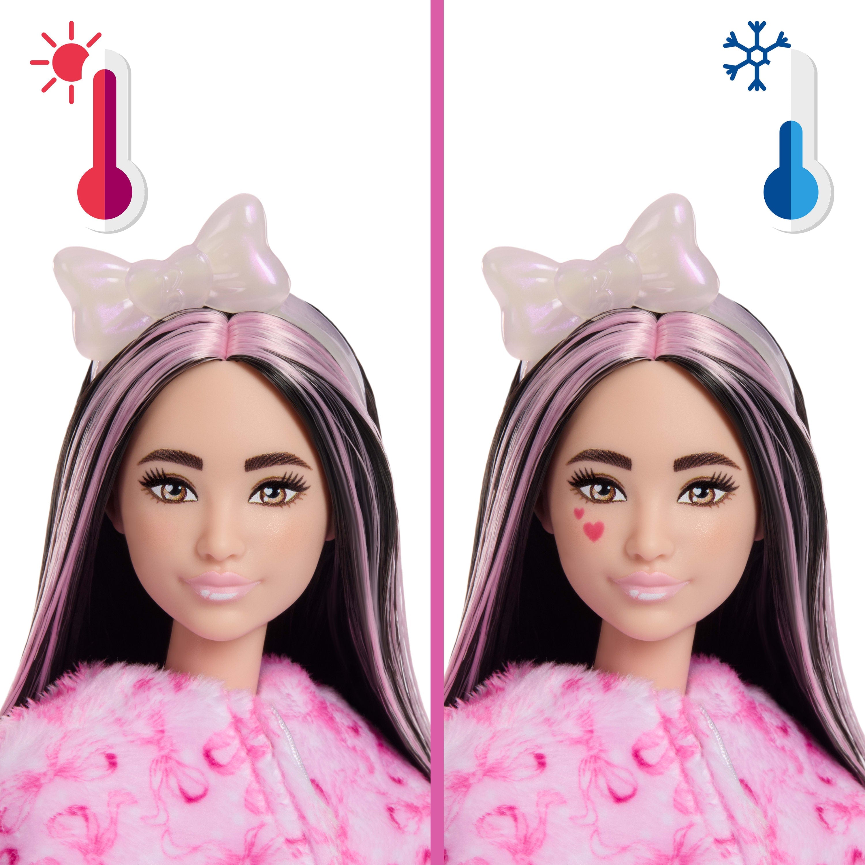 Barbie Cutie Reveal Muñeca lazos dulces rosa