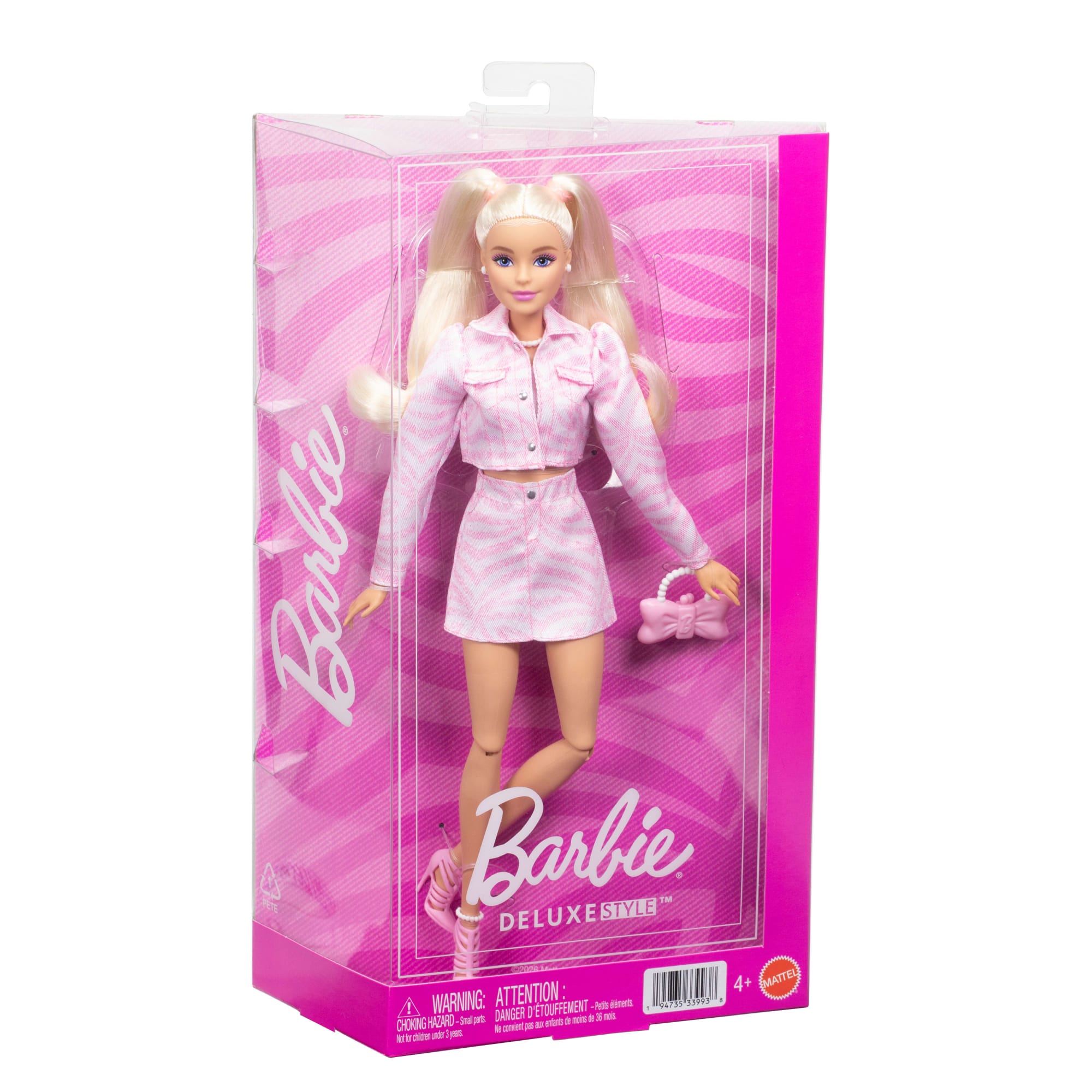 Barbie Fashionista Muñeca Deluxe Style Muñeca con Chamarra Rosa