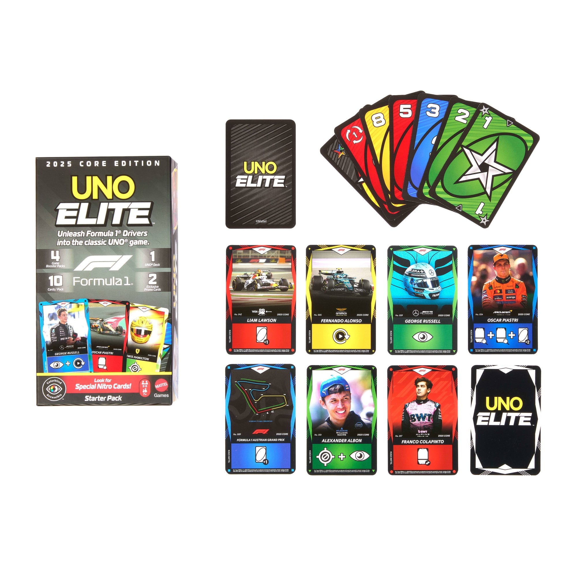 UNO Elite F1 Jogo de Cartas Starter Pack