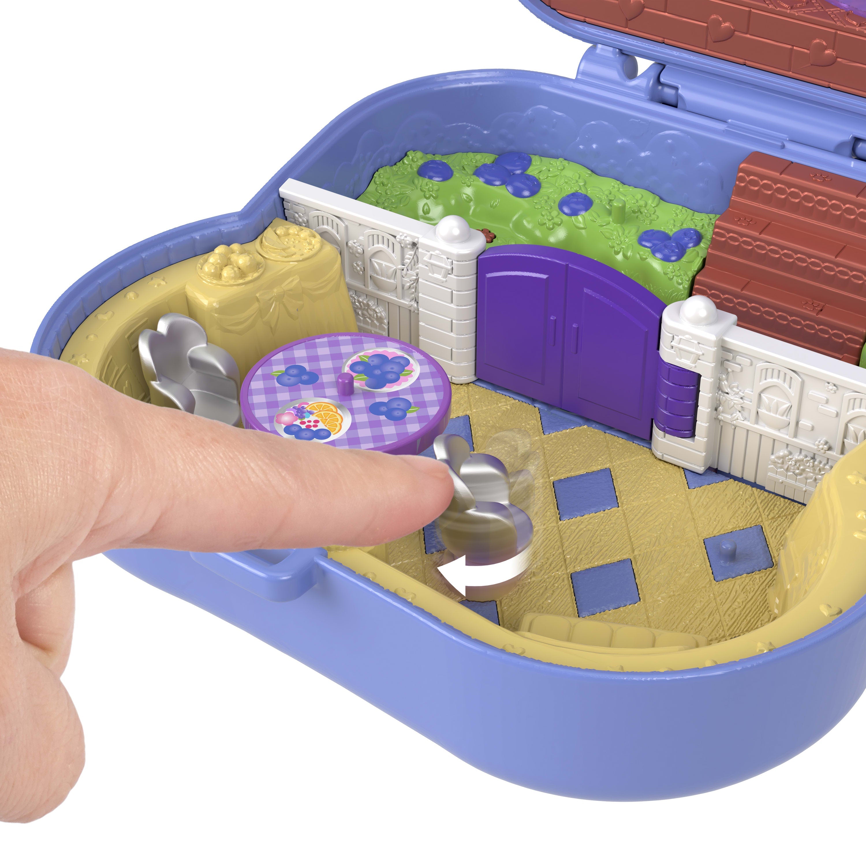 Polly Pocket Conjunto de Brinquedo Compacto Ursinhos Abraço de Amora Azul