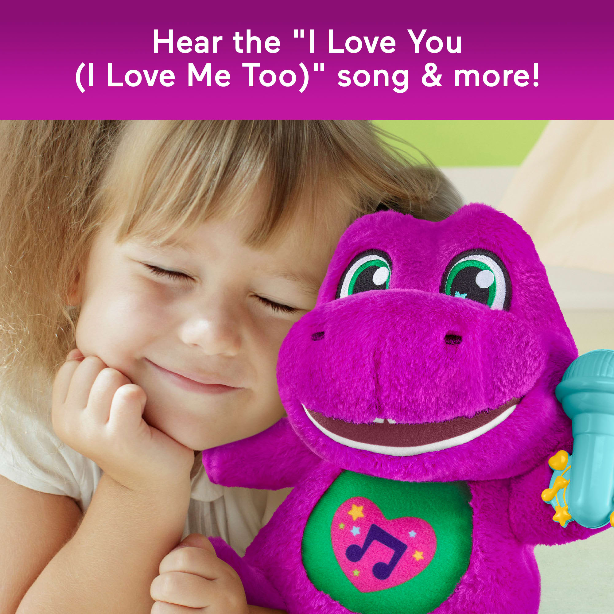Fisher-Price Barney's World Sing Along Barney Plush, 10.5-inch Figure, Songs, Sounds & Soft Texture