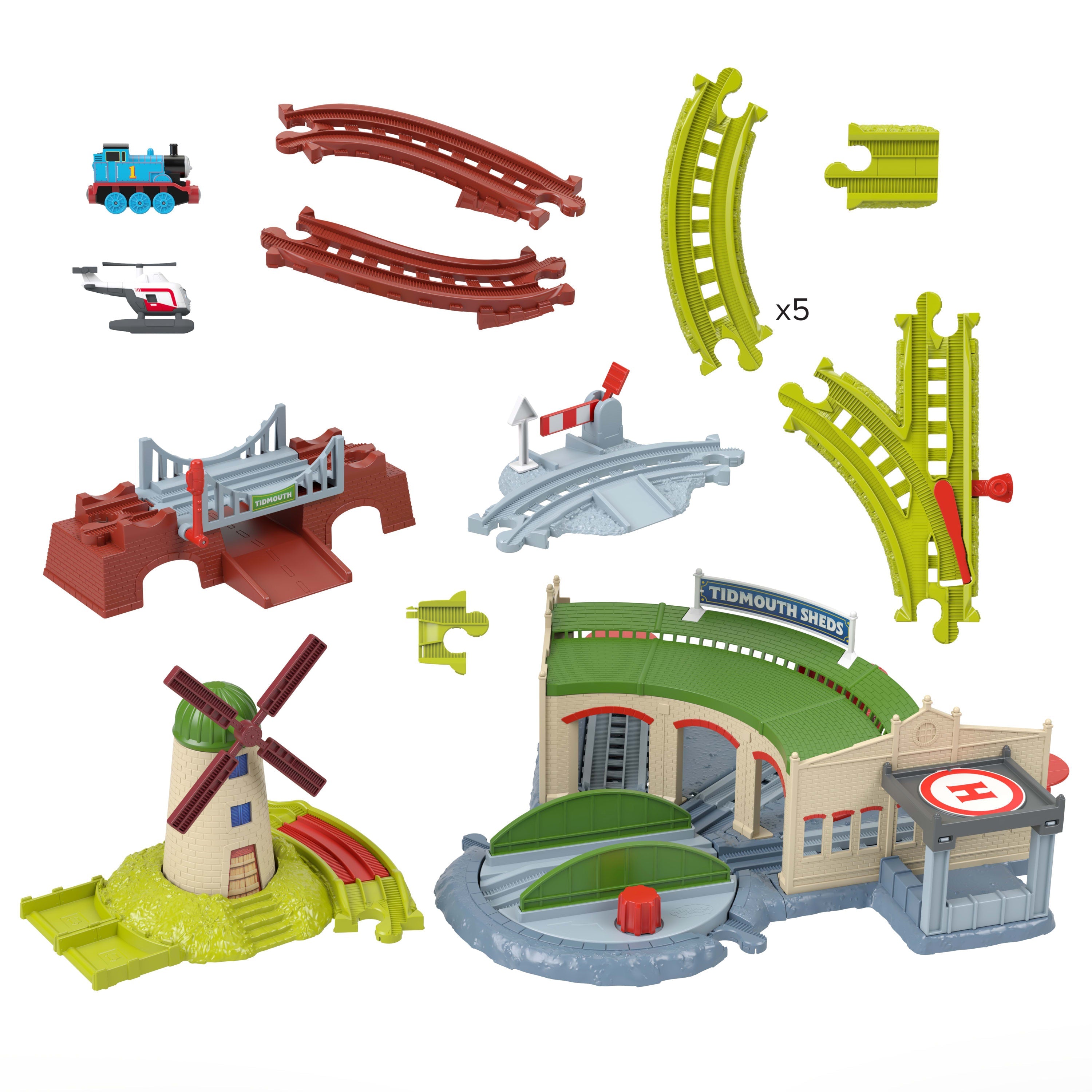 Thomas e Seus Amigos Pista de Brinquedo Pista Galpões De Tidmouth