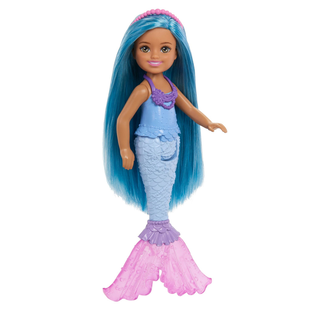 Barbie Chelsea Mermaid Small Doll With Blue Hair & Removable Hair Accessory, 6-Inch Toy
