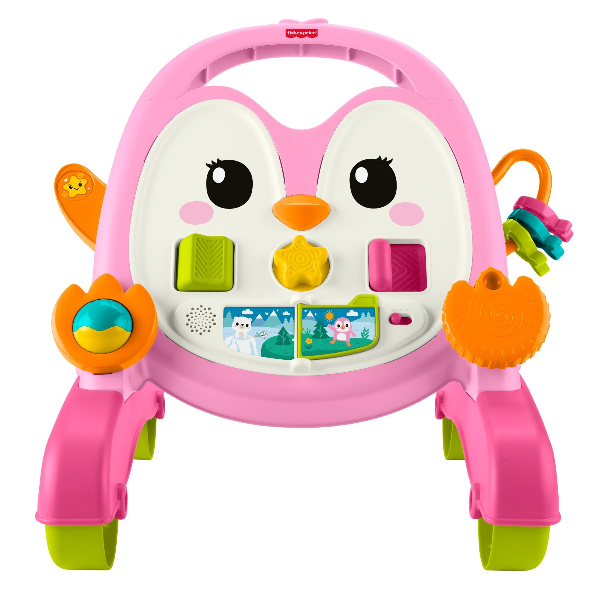 Fisher-Price Brinquedo para Bebês Andador Pinguim Atividades Rosa