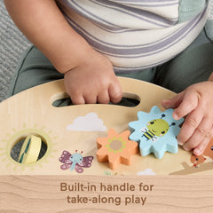 Fisher-Price Wooden Take-Along Activity Station, Wood Busy Board For Baby & Toddler