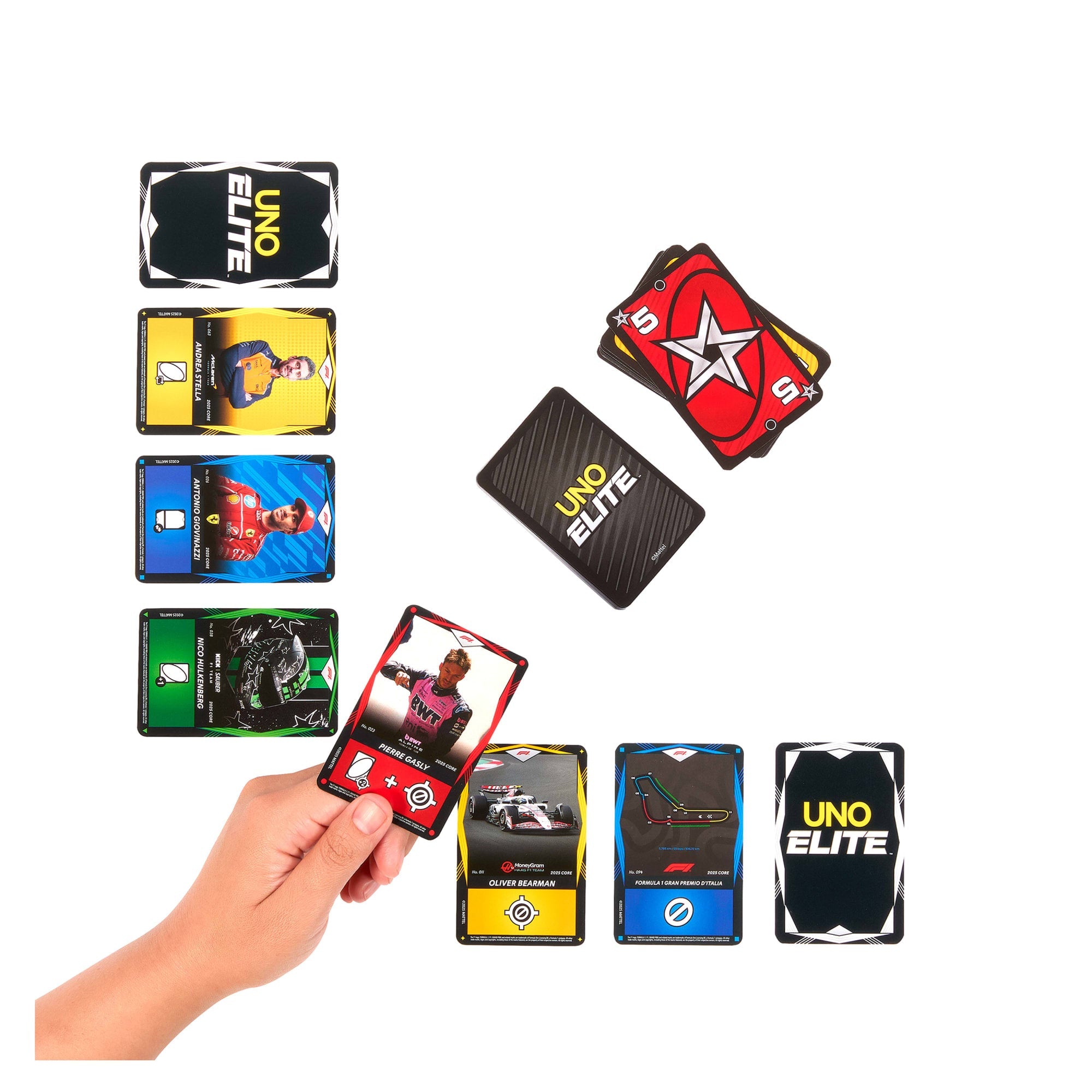Mattel Games-Uno Élite Formule 1 Édition Standard 2025-Avec 4 Boosters