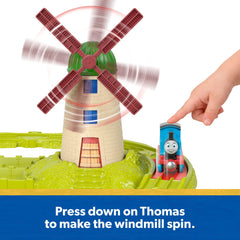 Thomas & Friends Explorin’ Tidmouth Sheds Track Set By Fisher-Price, With Engine & Helicopter