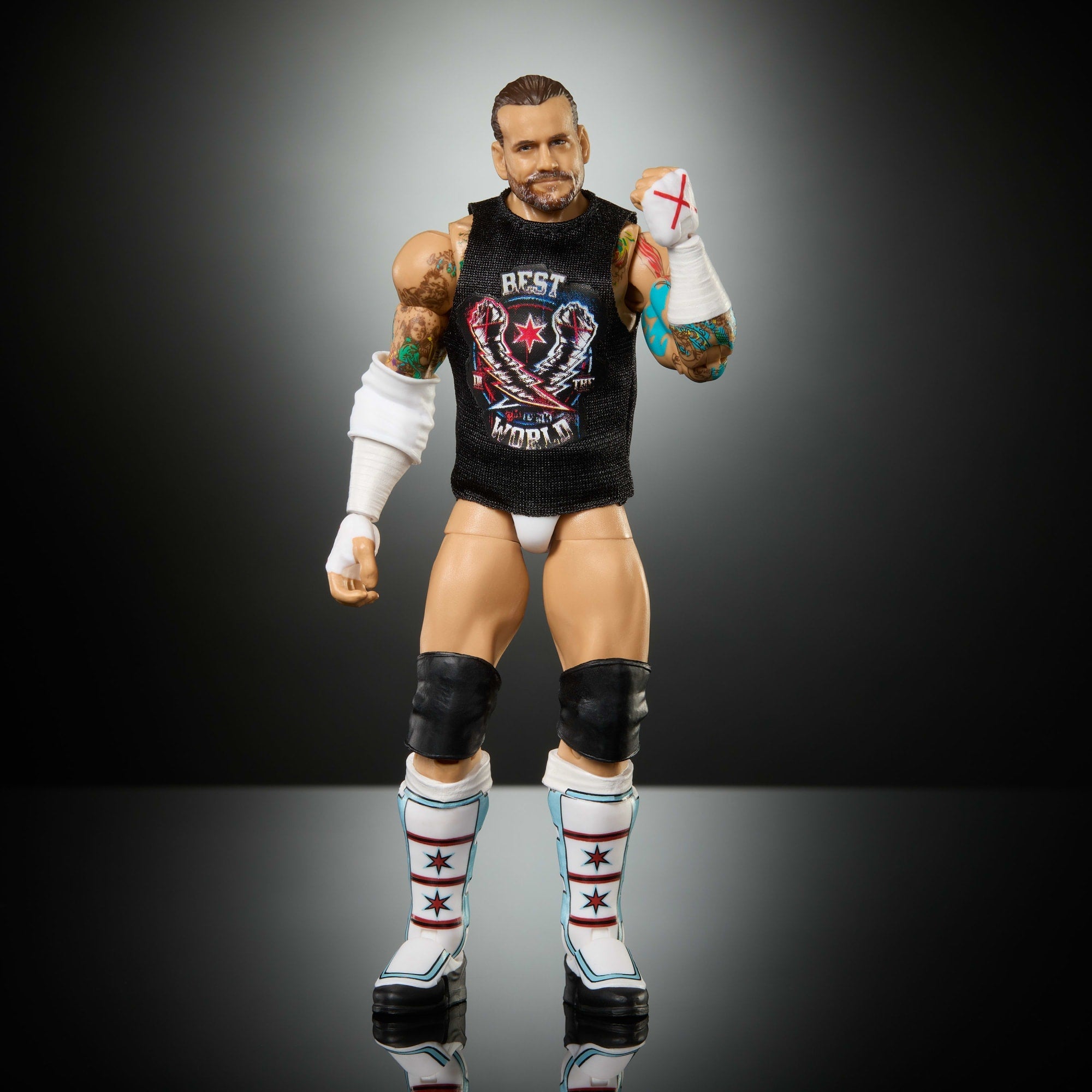WWE Elite Cm Punk Action Figure, Greatest Hits 2025, 6-Inch Collectible Set With Accessories