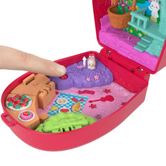 Polly Pocket Picnic Bunny Compact Playset With 1 Micro Doll And Pet, Travel Toy With Fruit Accessories