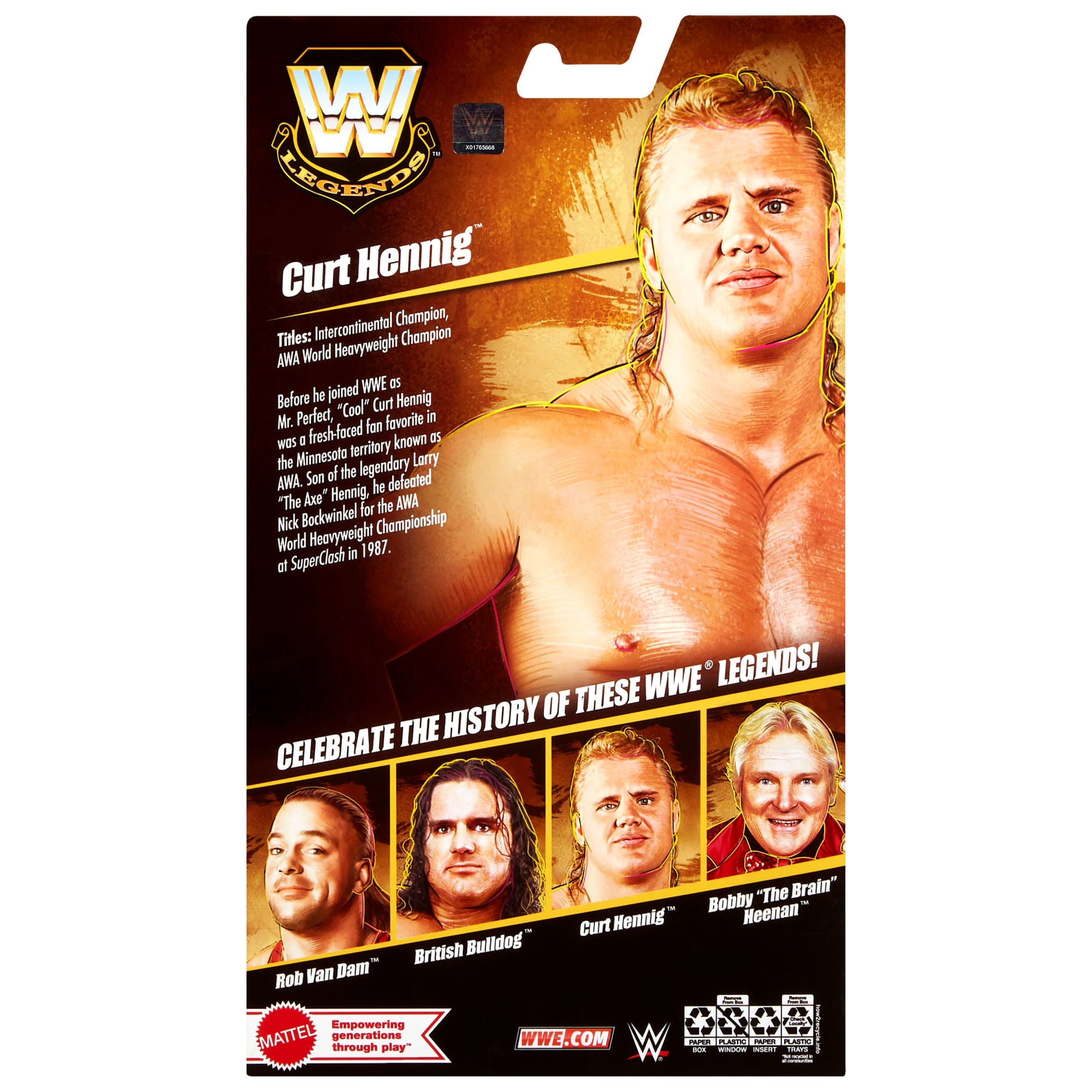 WWE Elite Legends Curt Hennig Action Figure & Accessories, Series 29 6-Inch Collectible Set