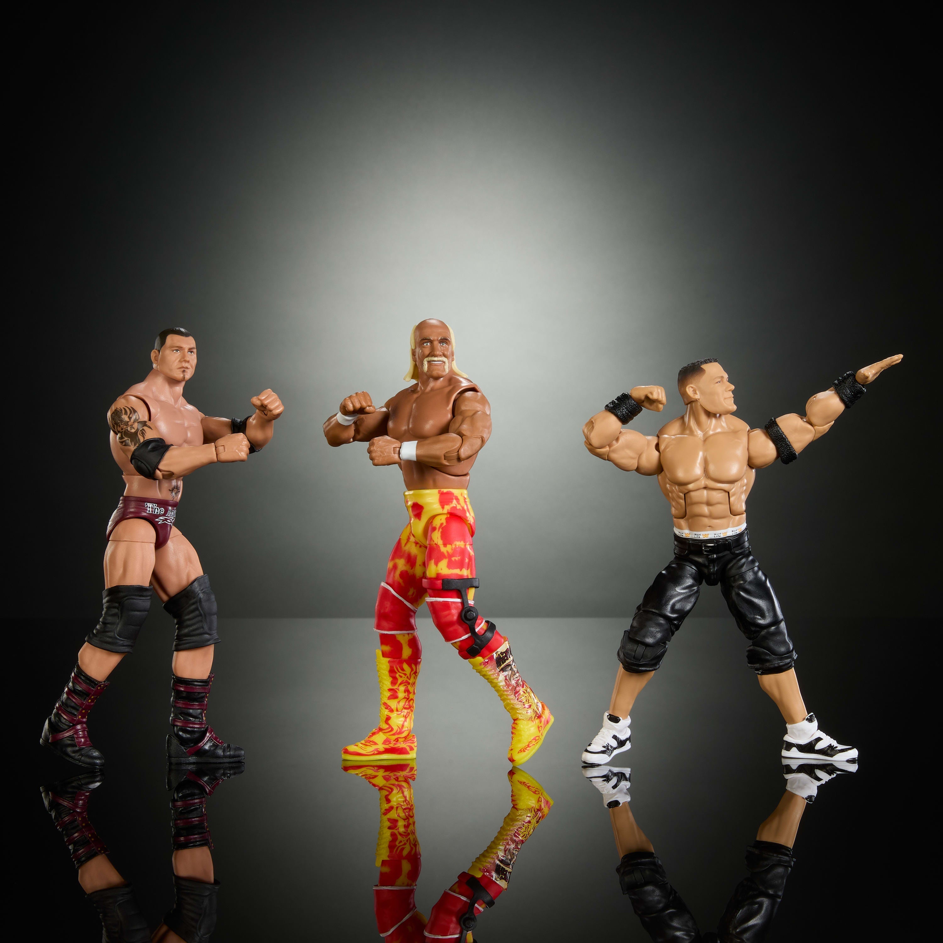 WWE Elite Hulk Hogan John Cena Batista Action Figures, 6-Inch Collectible Set With Articulation & Accessories